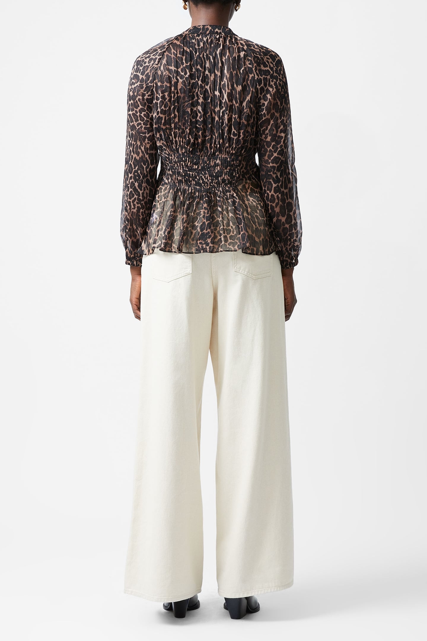 EMINA CHIFFON LEOPARD L/S TOP LEOPARD 3