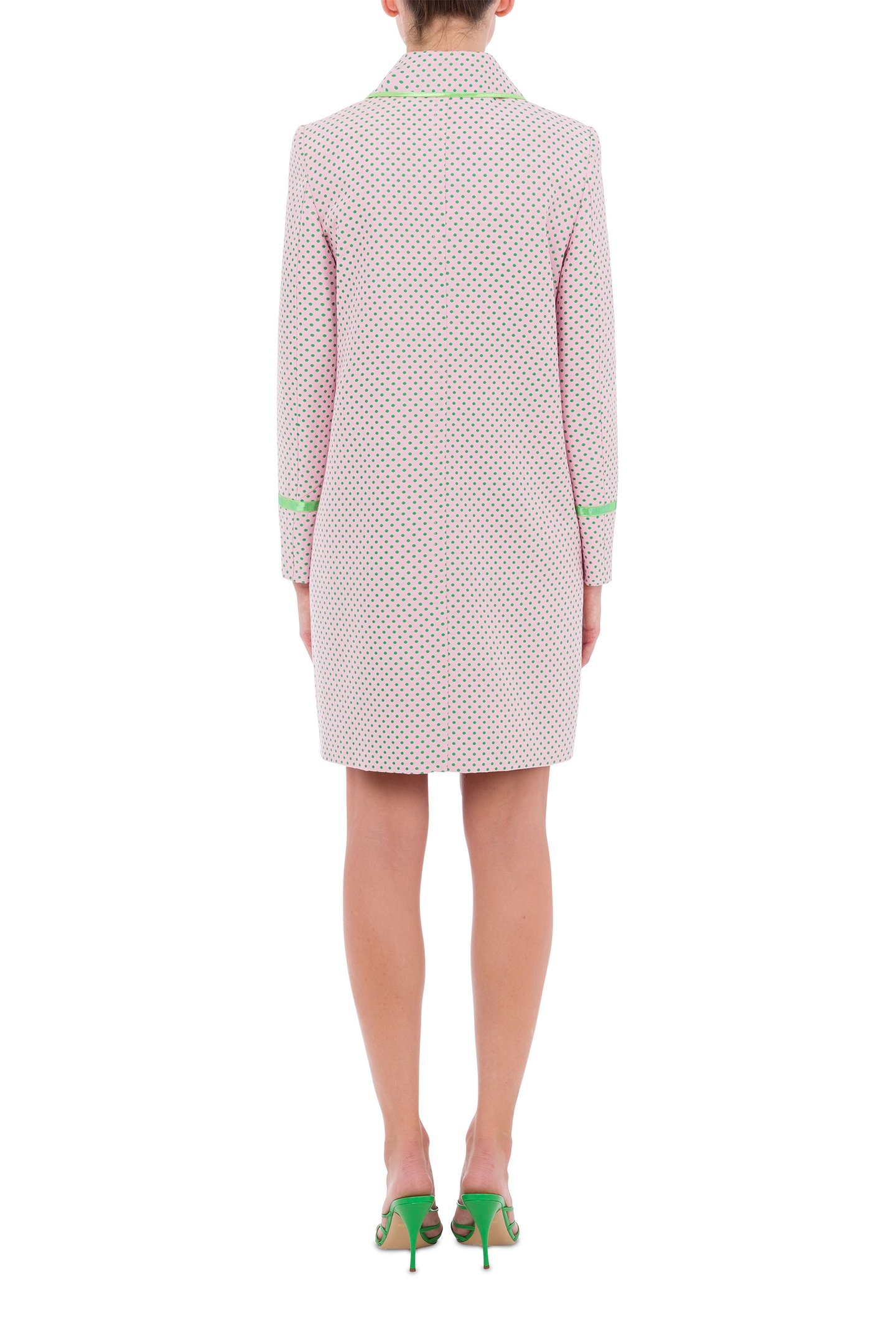 SMALL POLKA DOTS JACQUARD COAT PINK 2