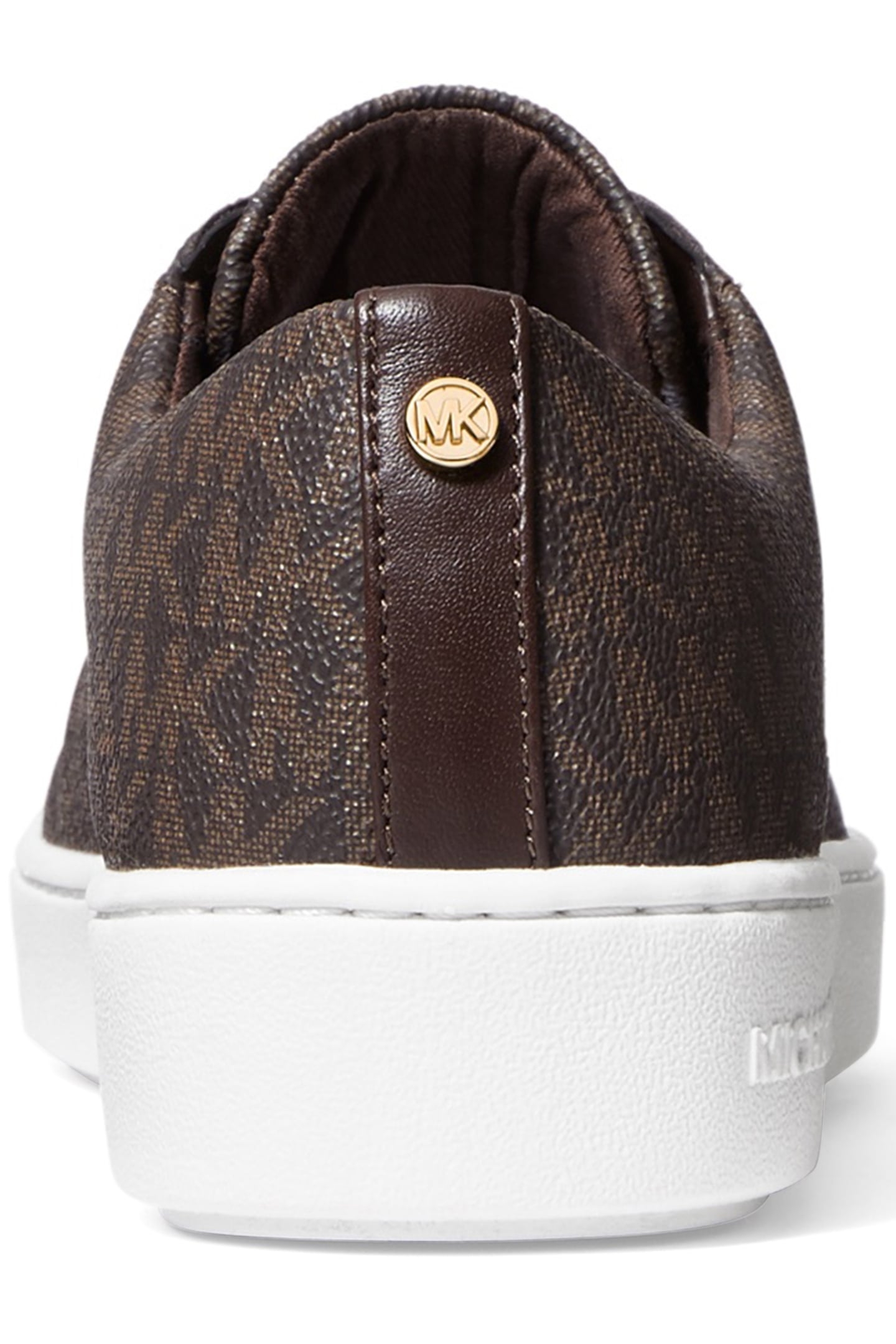 KEATON LACE UP TRAINER IN SIGNATURE PRINT IN BROWN 4