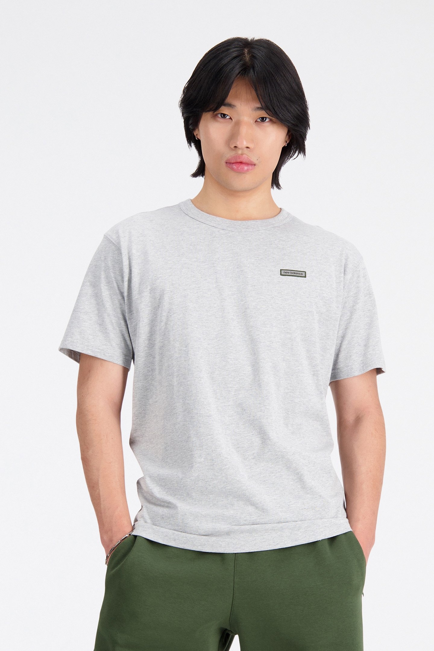 NB LOGO T-SHIRT IN GREY 1