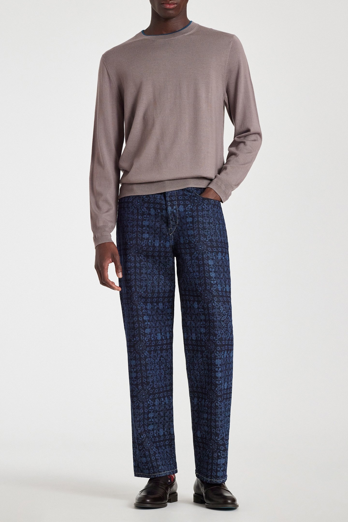 MENS SWEATER CREW NECK LILAC 3