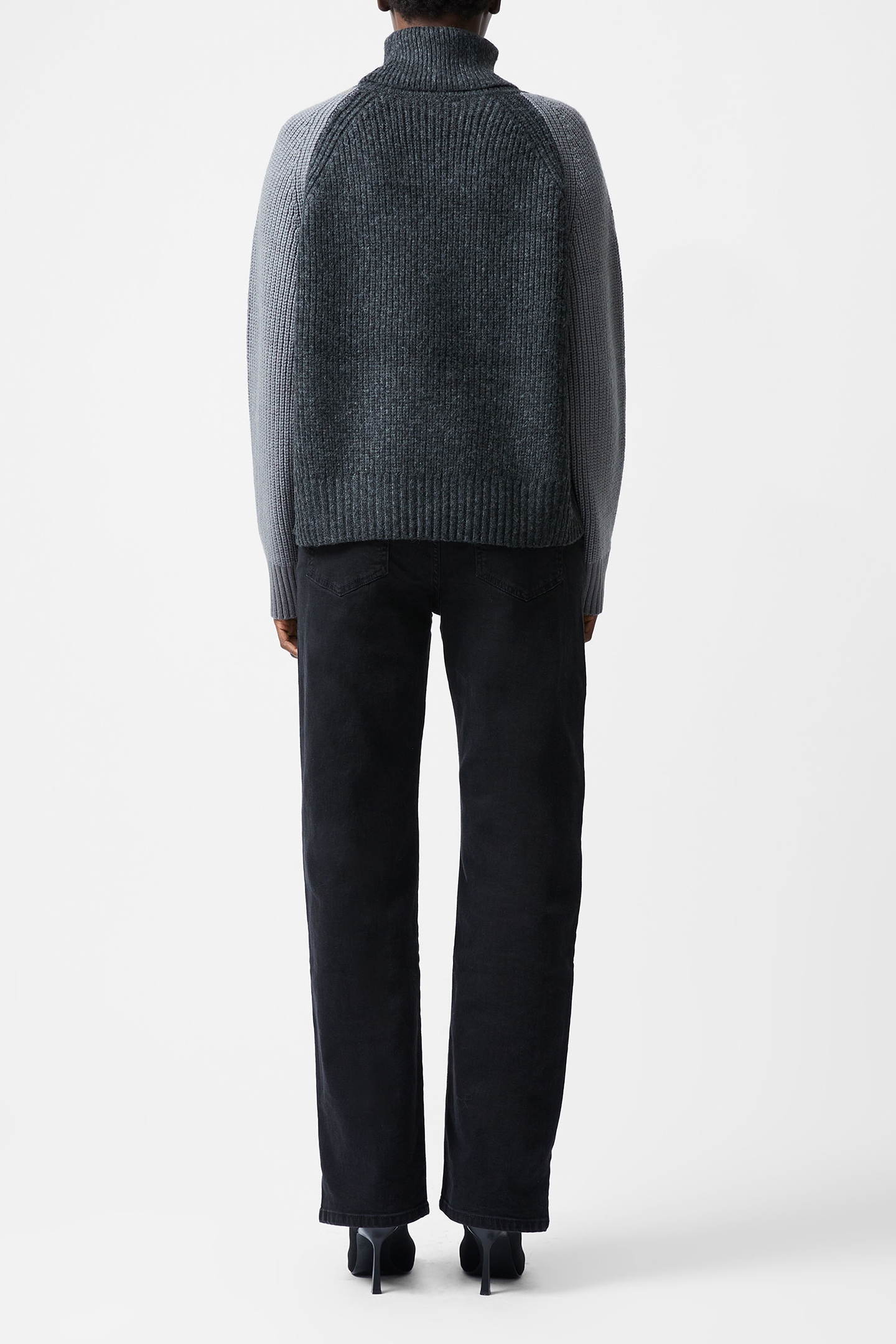 KESSY HIGH NECK JUMPER CHARCOAL/WARM GRAPHI 2