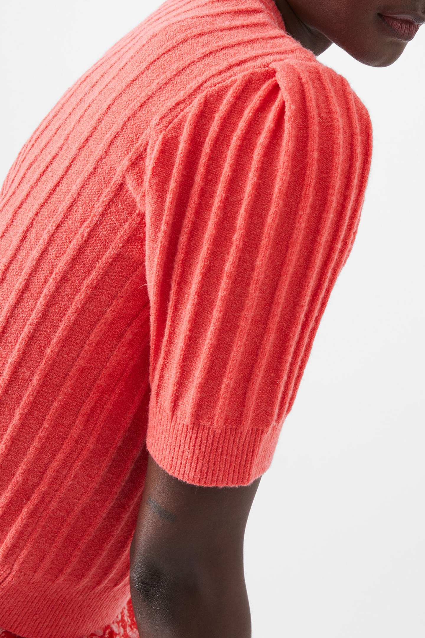 LOLA SHORT SLEEVE JUMPER CAYENNE RED 4