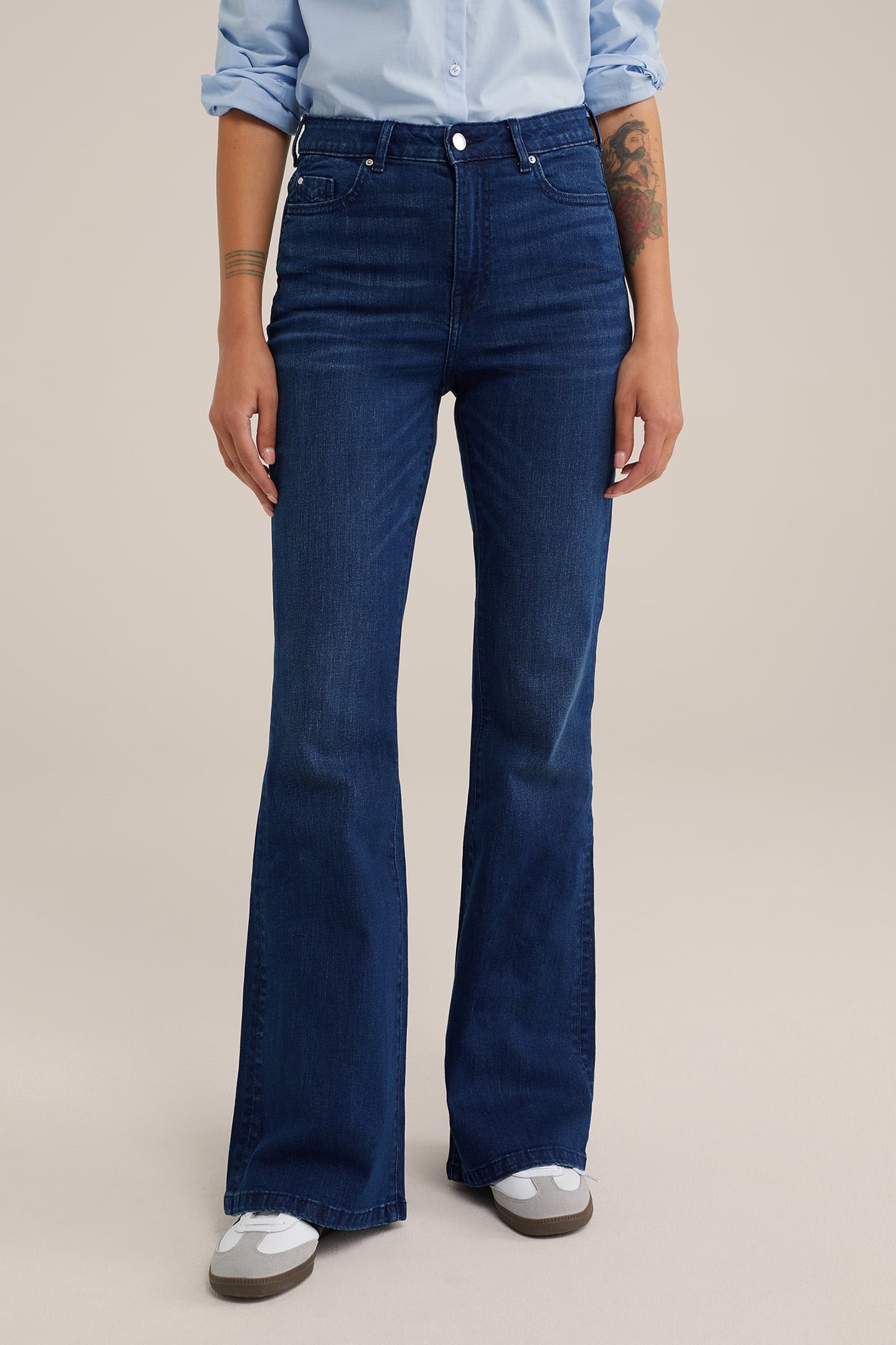 5-POCKET HIGH WAIST DARK BLUE 1