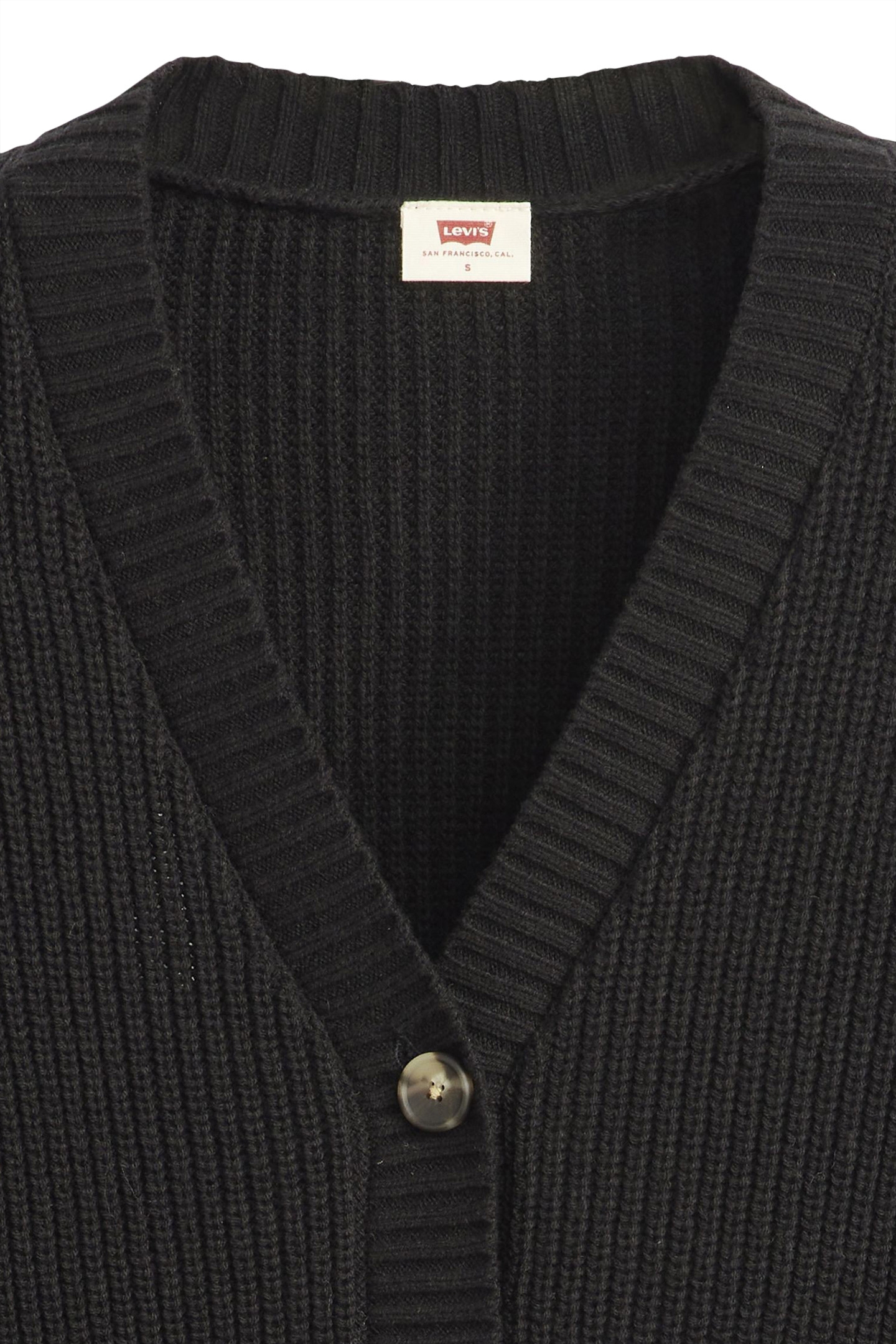 SNOWFLAKE CARDIGAN CAVIAR COTTON/POLY 4