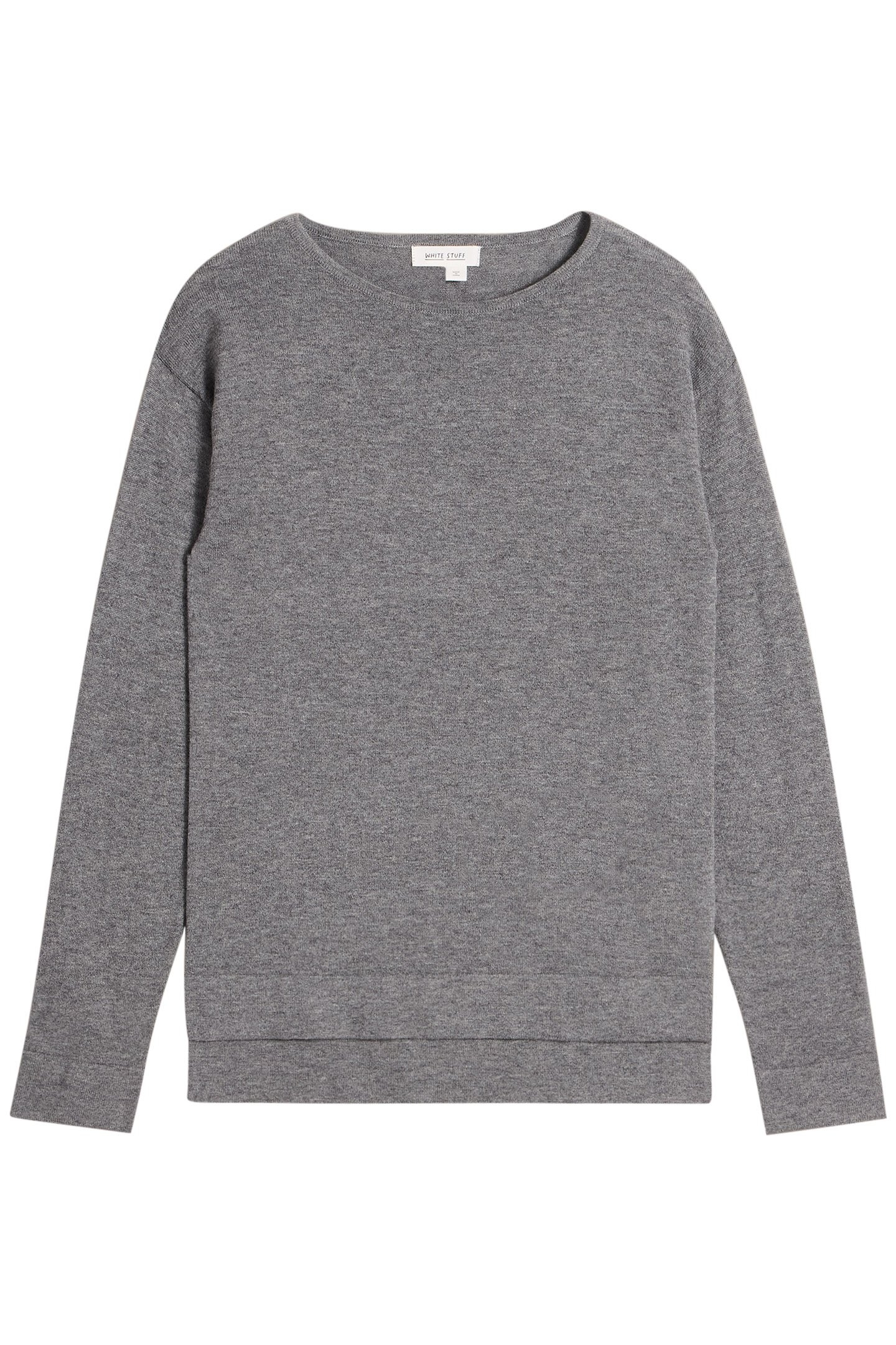 ORLA WOOL COTTON BLEND JUMPER MID GREY 1