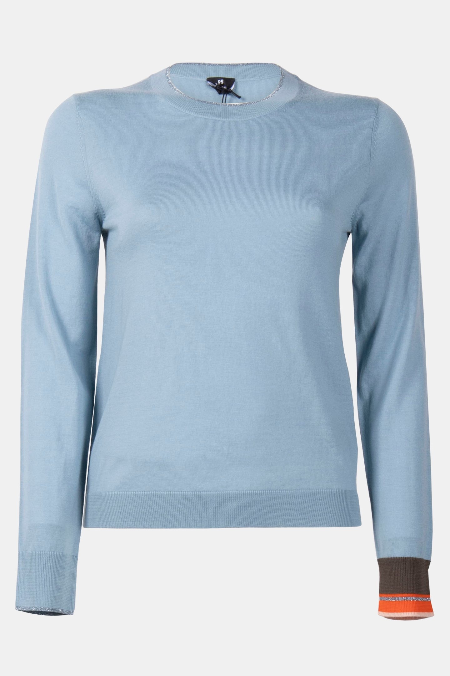 KNITTED SWEATER CREW NECK GREYISH BLUE 3