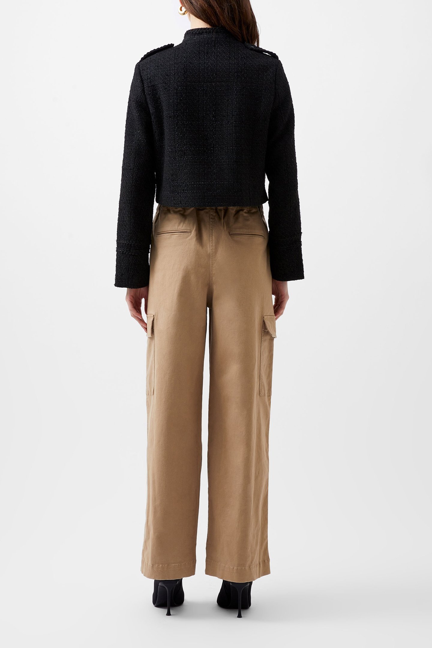 FELICE TWEED MILITARY JACKET BLACKOUT 3