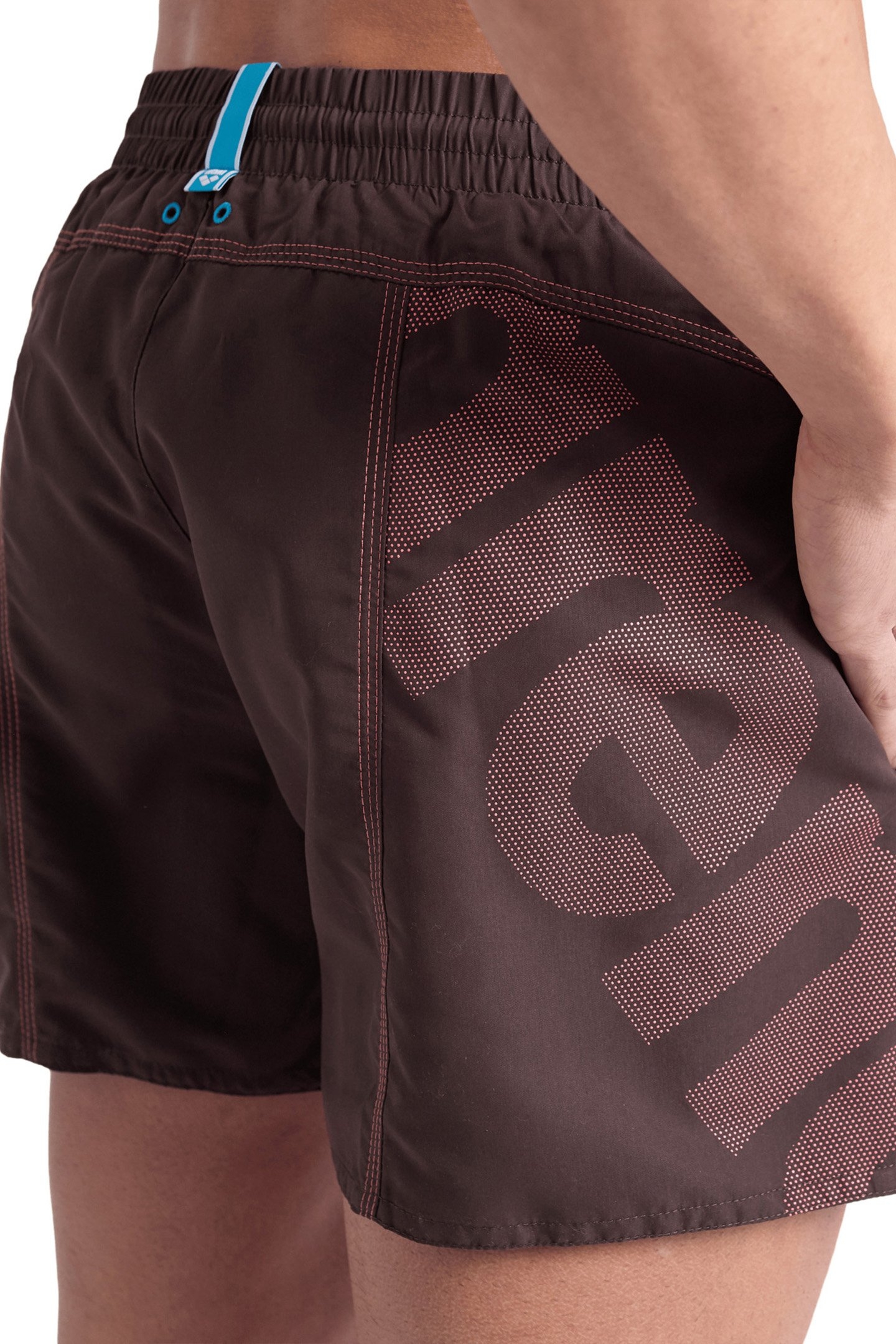 MEN'S ARENA PRO_FILE BEACH SHORT LOGO SEPIA-CALYPSO CORAL 5