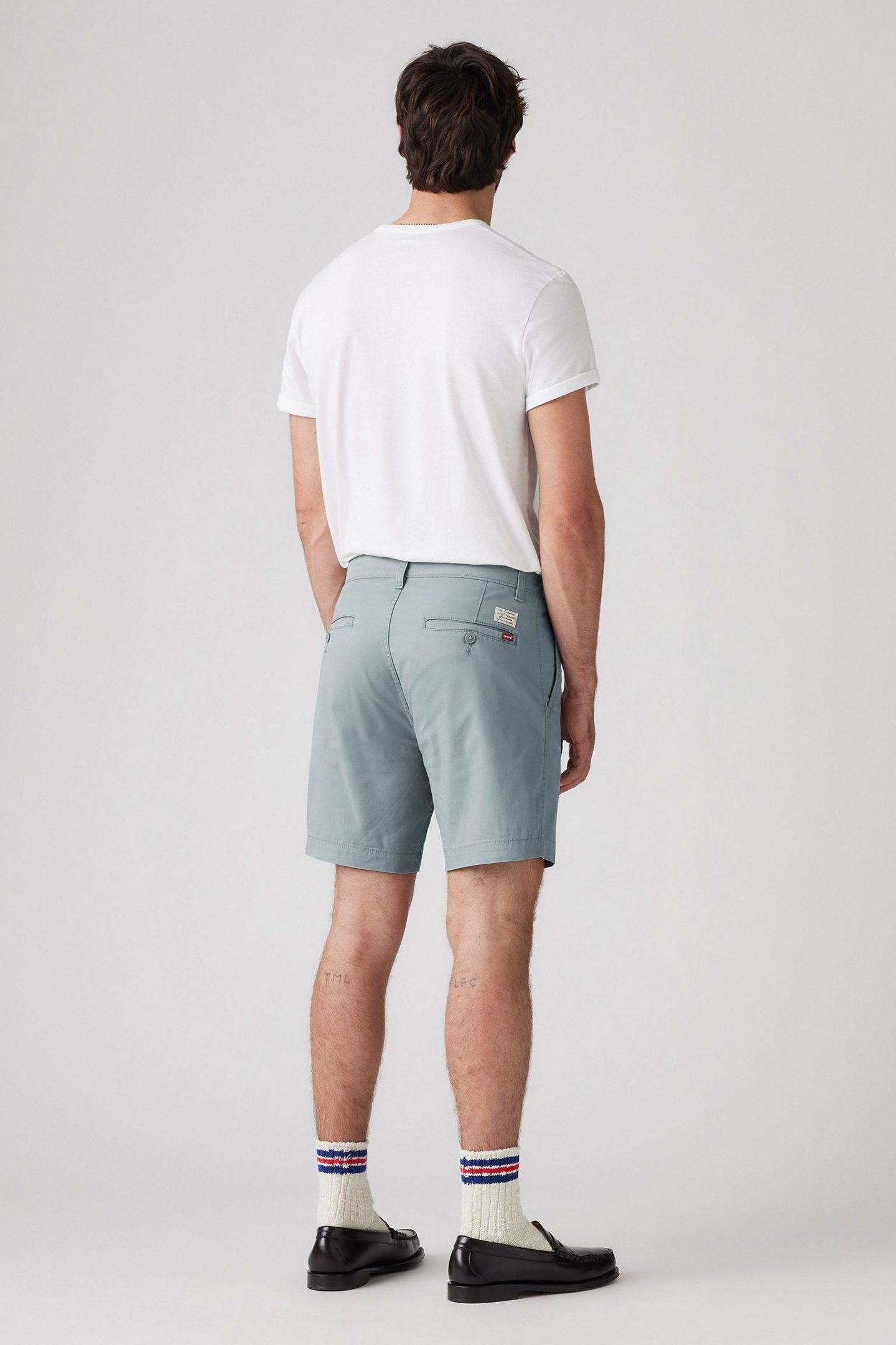 XX CHINO SHORTS II STEAM BLUE COTTON LINEN 2