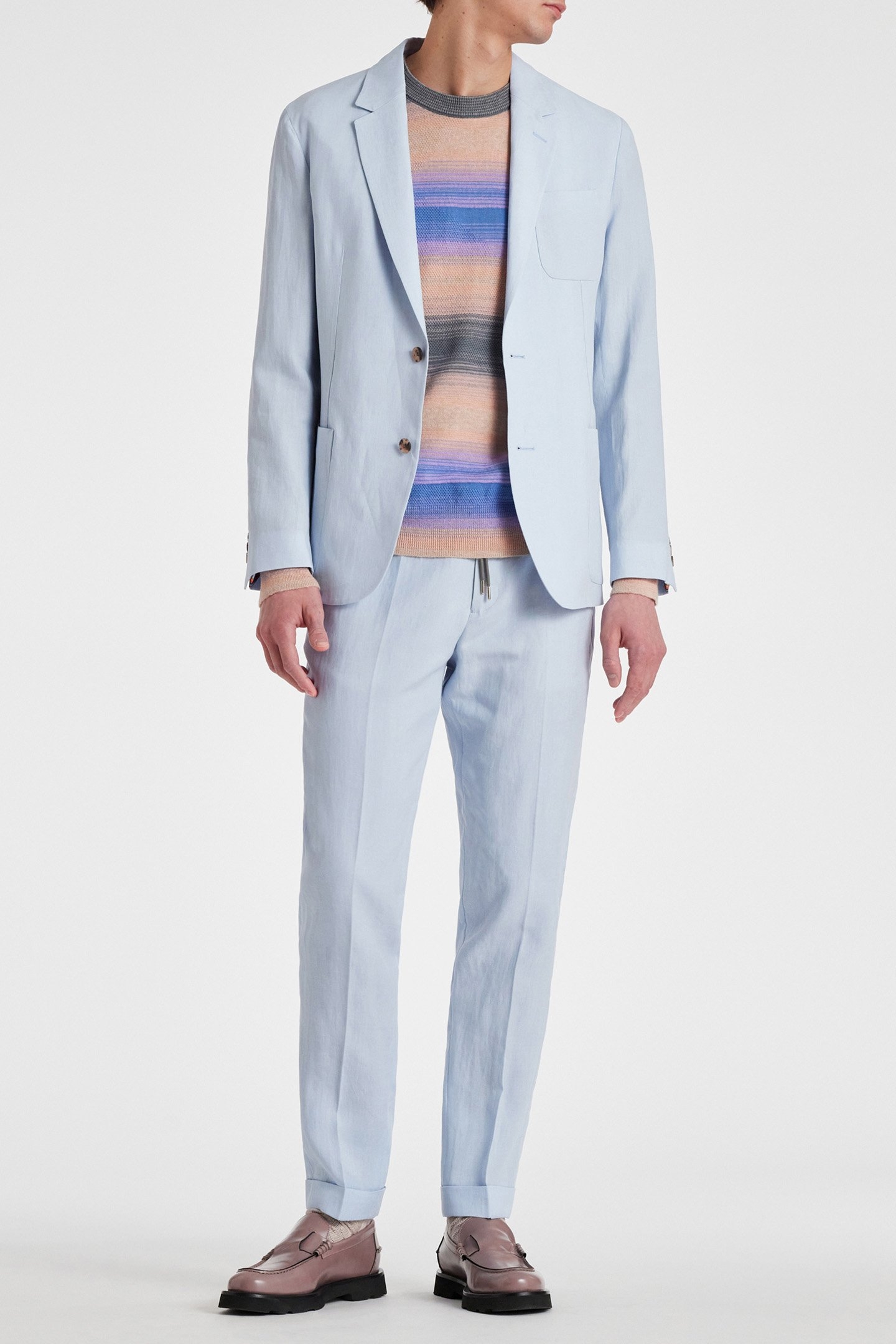 MENS SWEATER CREW NECK BLUE 5