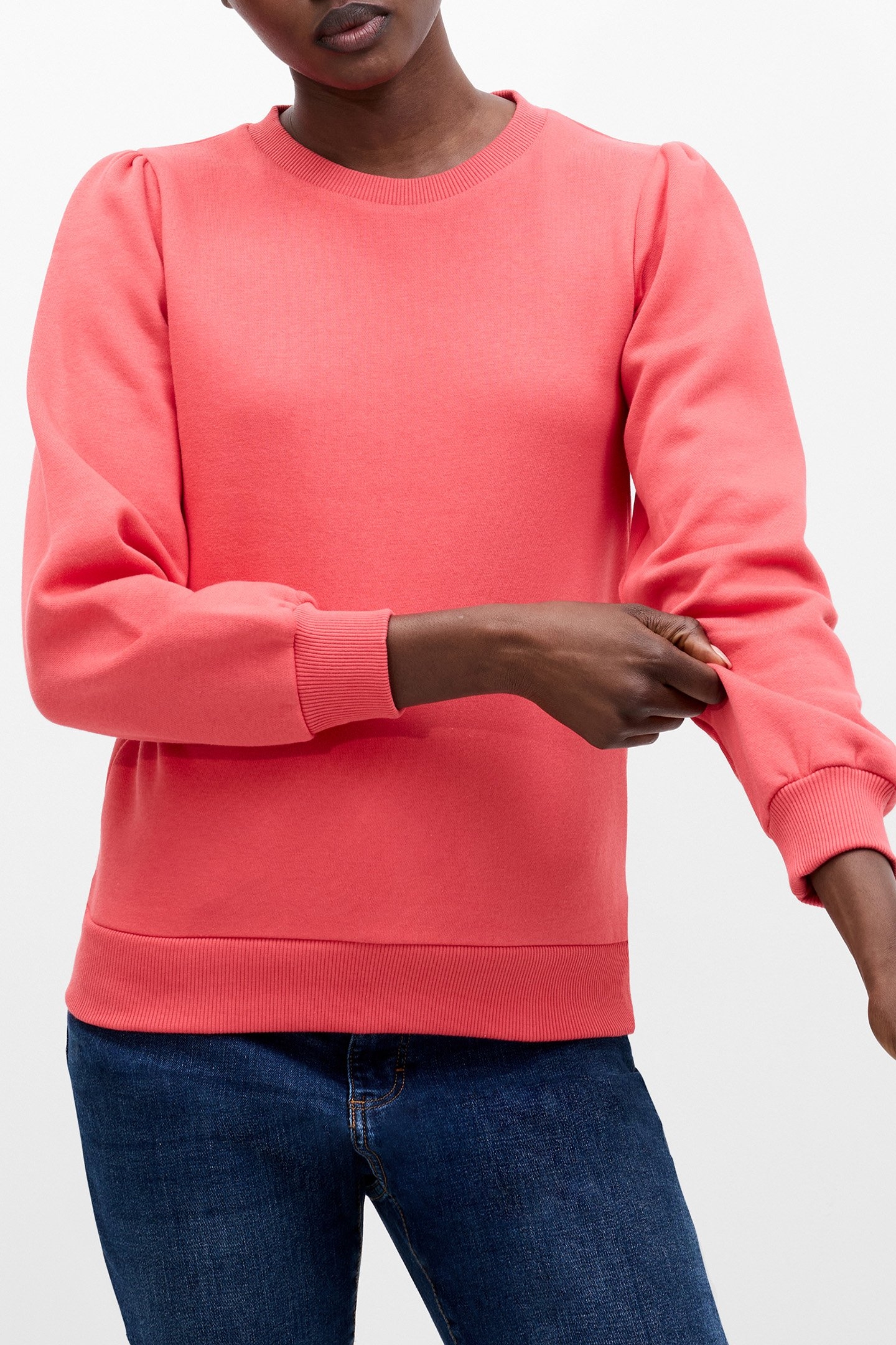 FC PUFF SLEEVE SWEAT CAYENNE RED 1