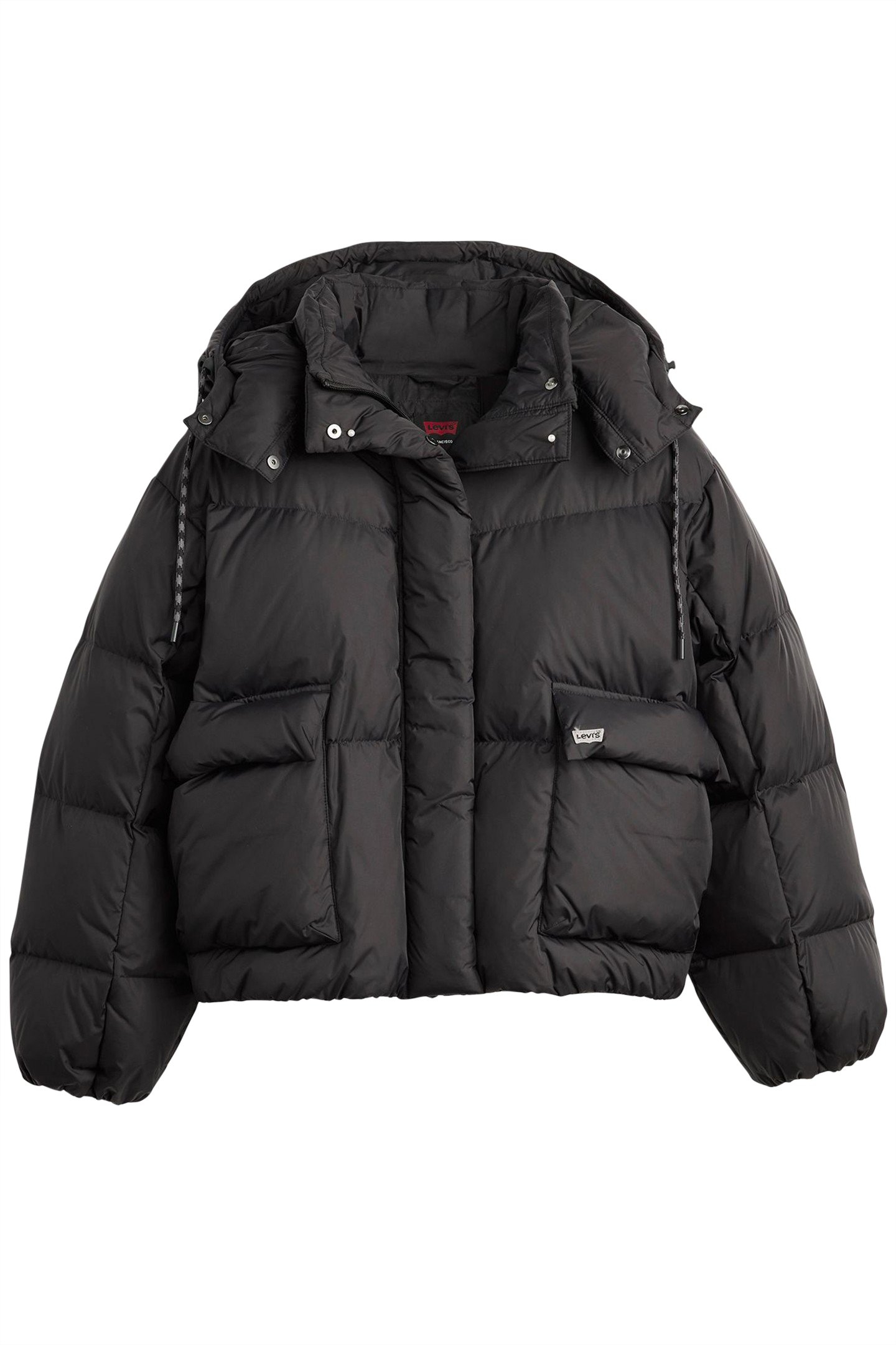 WESTERN BUBBLE SHORTY PUFFER COAT IN CAVIAR 3