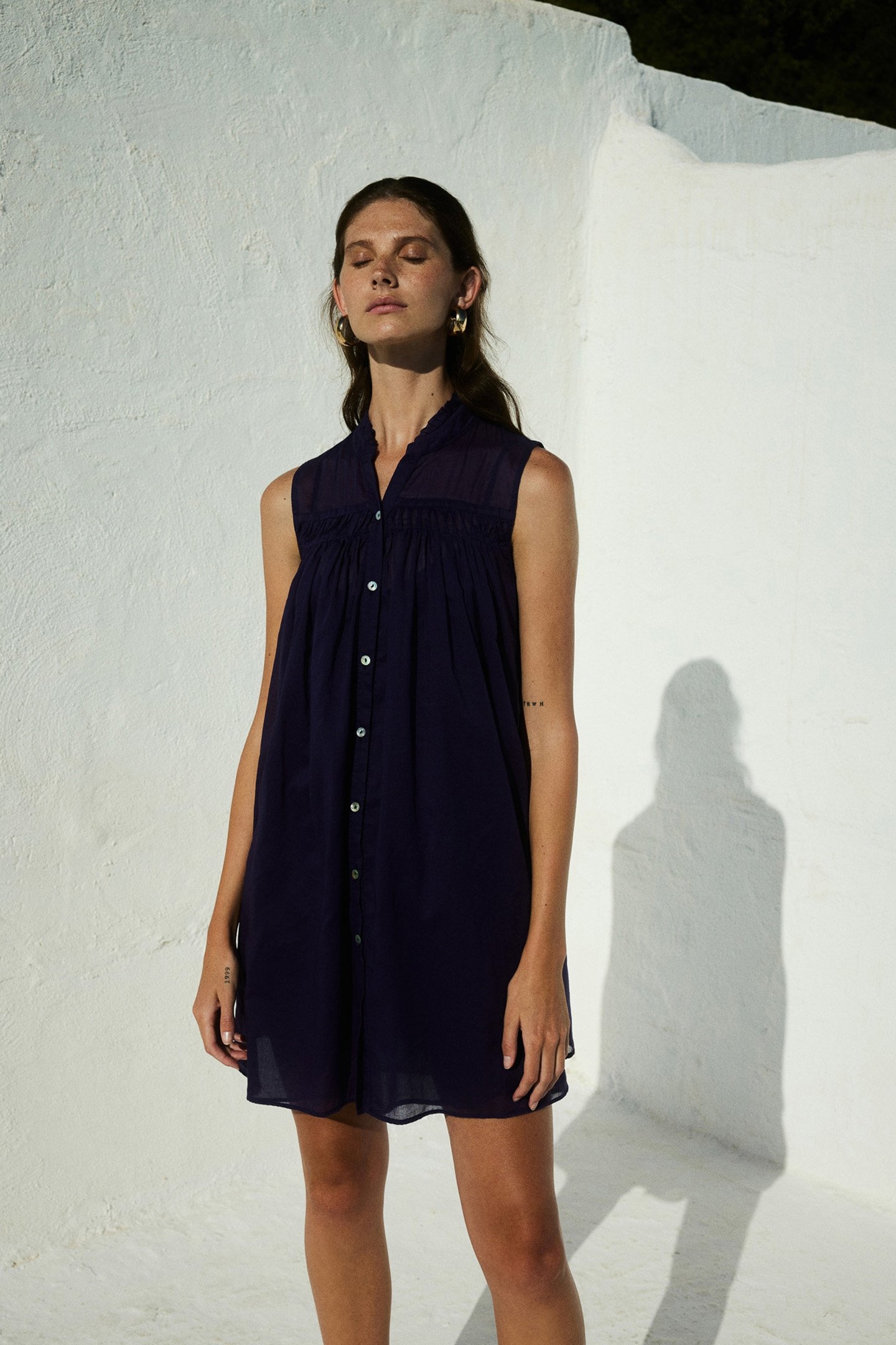 MELPOMENI MIDI DRESS BLUE-VIOLE 1