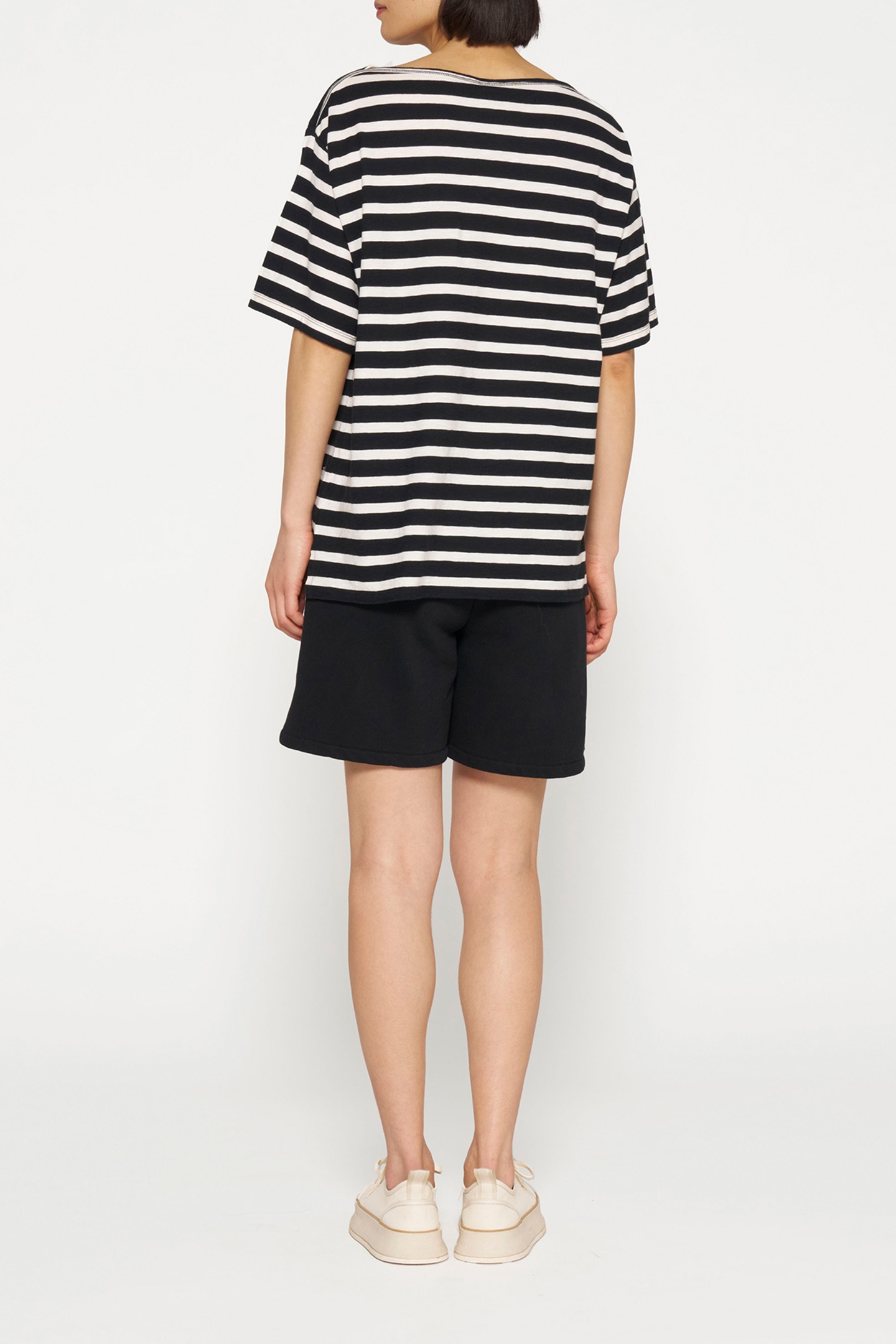 SHORT SLEEVE TEE STRIPES BLACK/LIGHT NATURAL 3