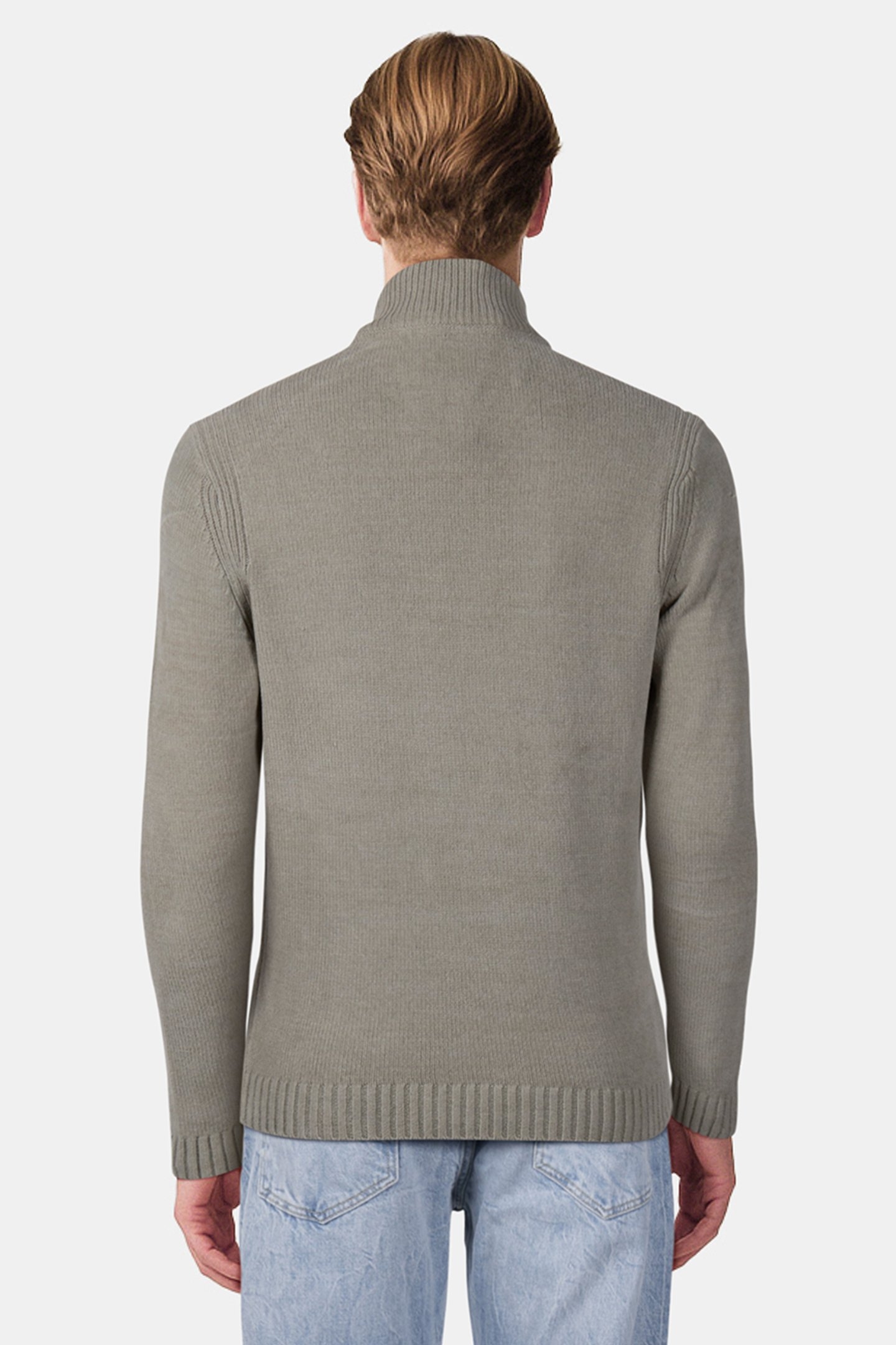 PULLOVER HALF ZIPPER CHENILLE SMOKE 2