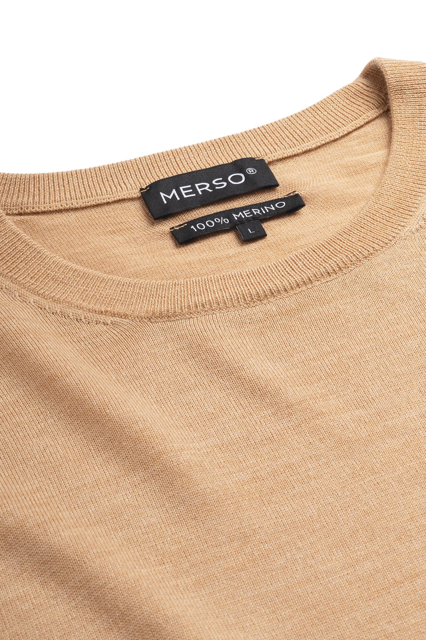 CREW NECK 100% MERINO SAHARA SAND 6