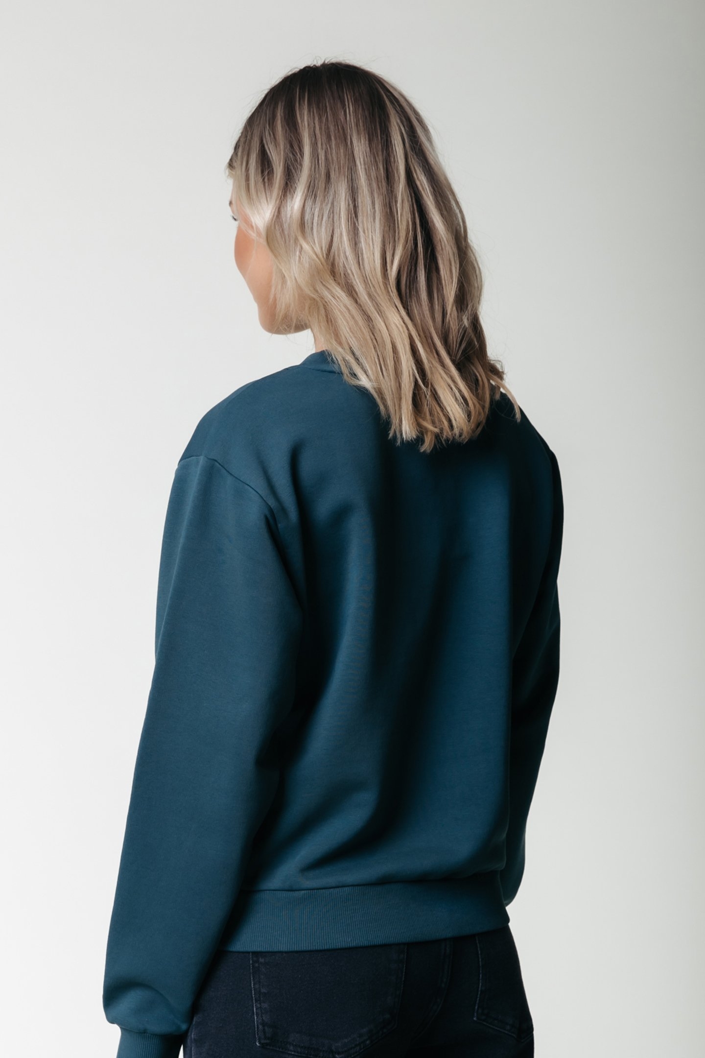 UNI LABEL RELAXED SWEAT ATLANTIC GREEN 2