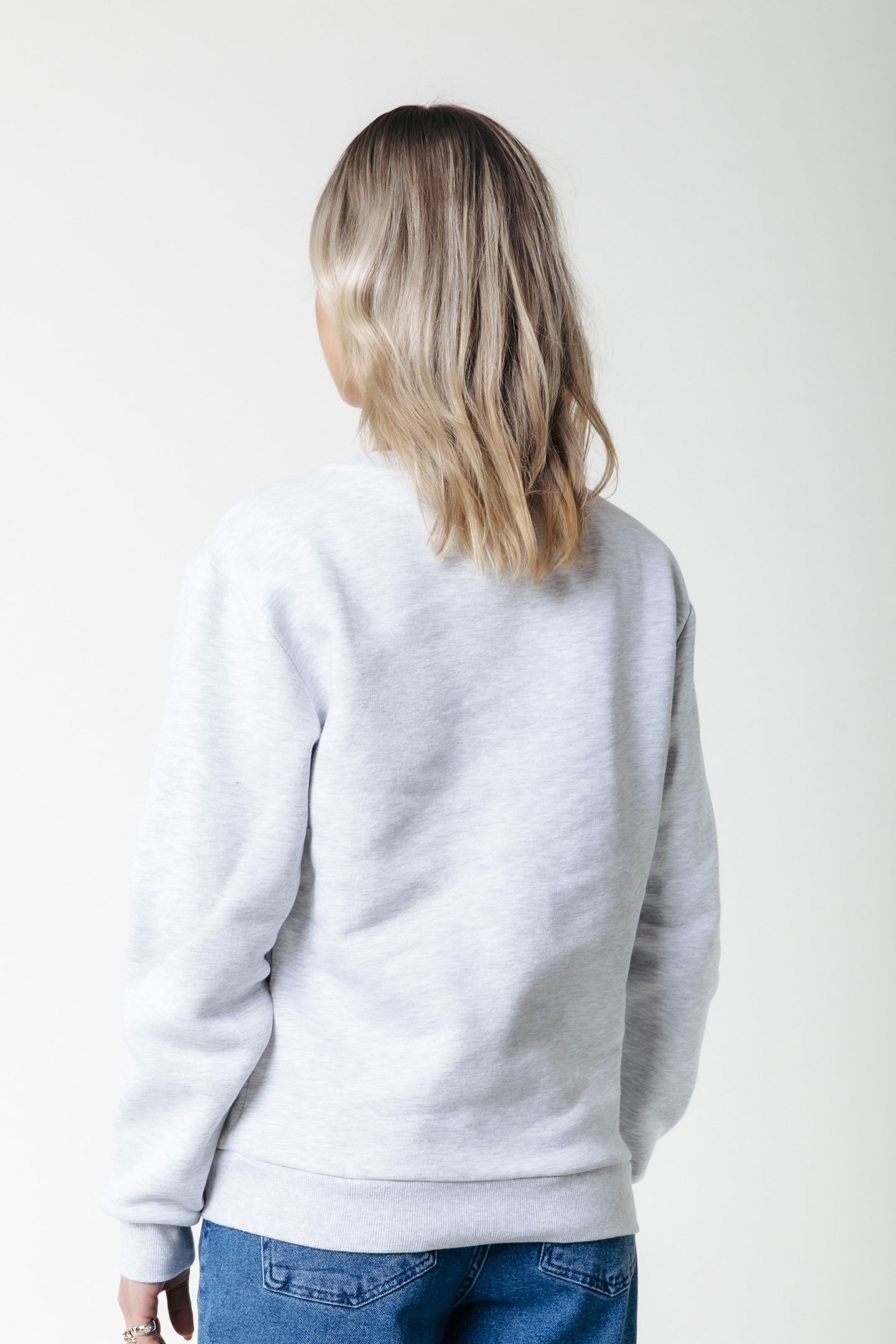 PUFF LOGO RELAXED SWEAT LIGHT GREY MELANGE 2