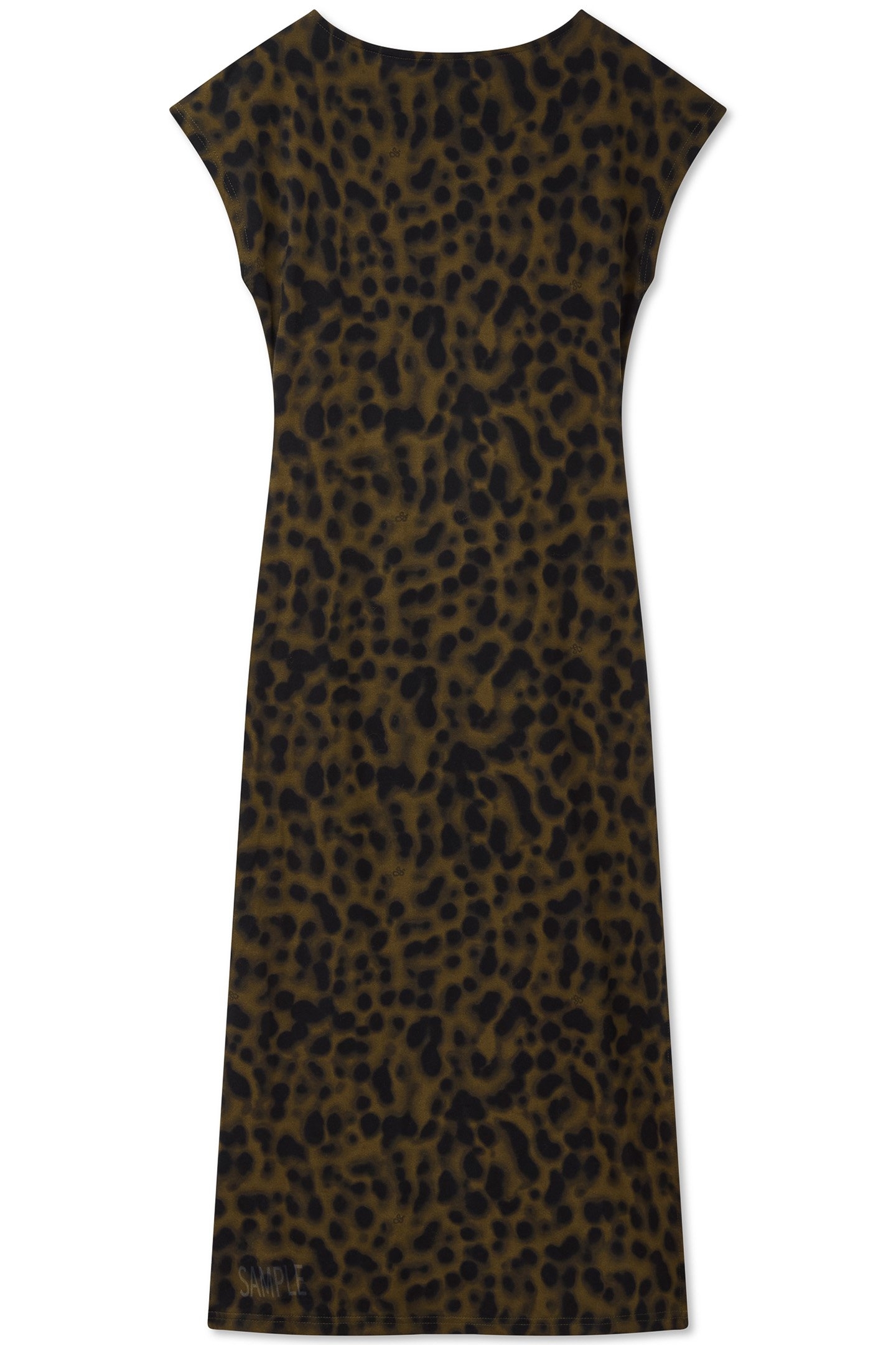 TIE FRONT DRESS MILITARY OLIVE ANIMAL 4