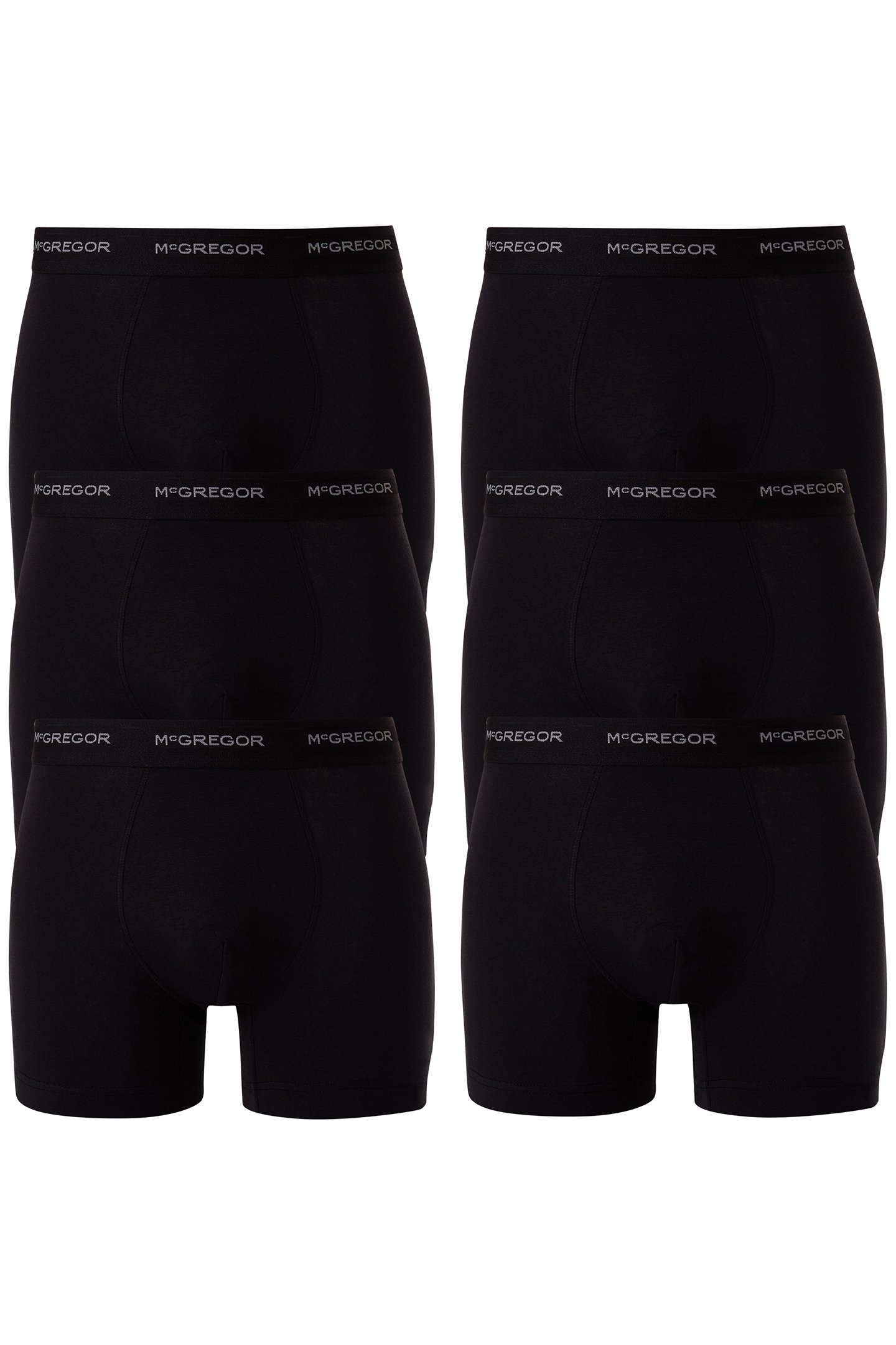 MCGREGOR - PREMIUM BOXERSHORTS - 6-PACK BLACK 1