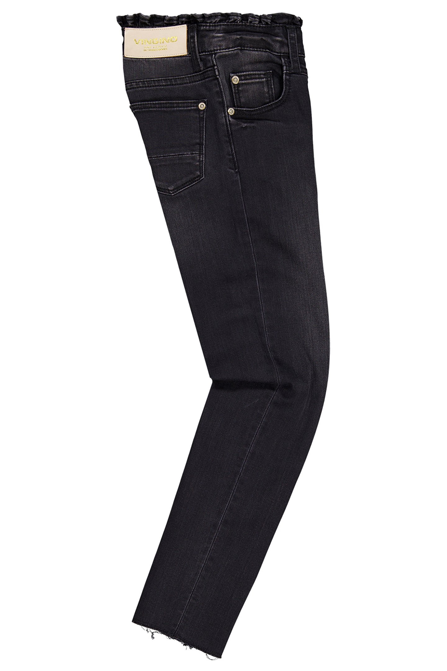 GIRL'S CANDY RUFFLE JEANS BLACK 3