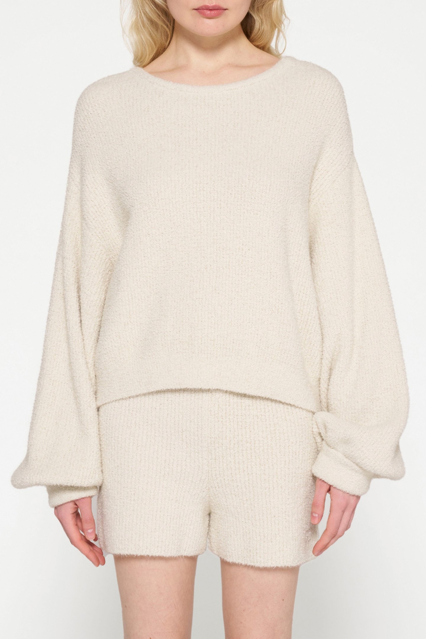 BOUCLE KNIT SHORTS LIGHT NATURAL 5