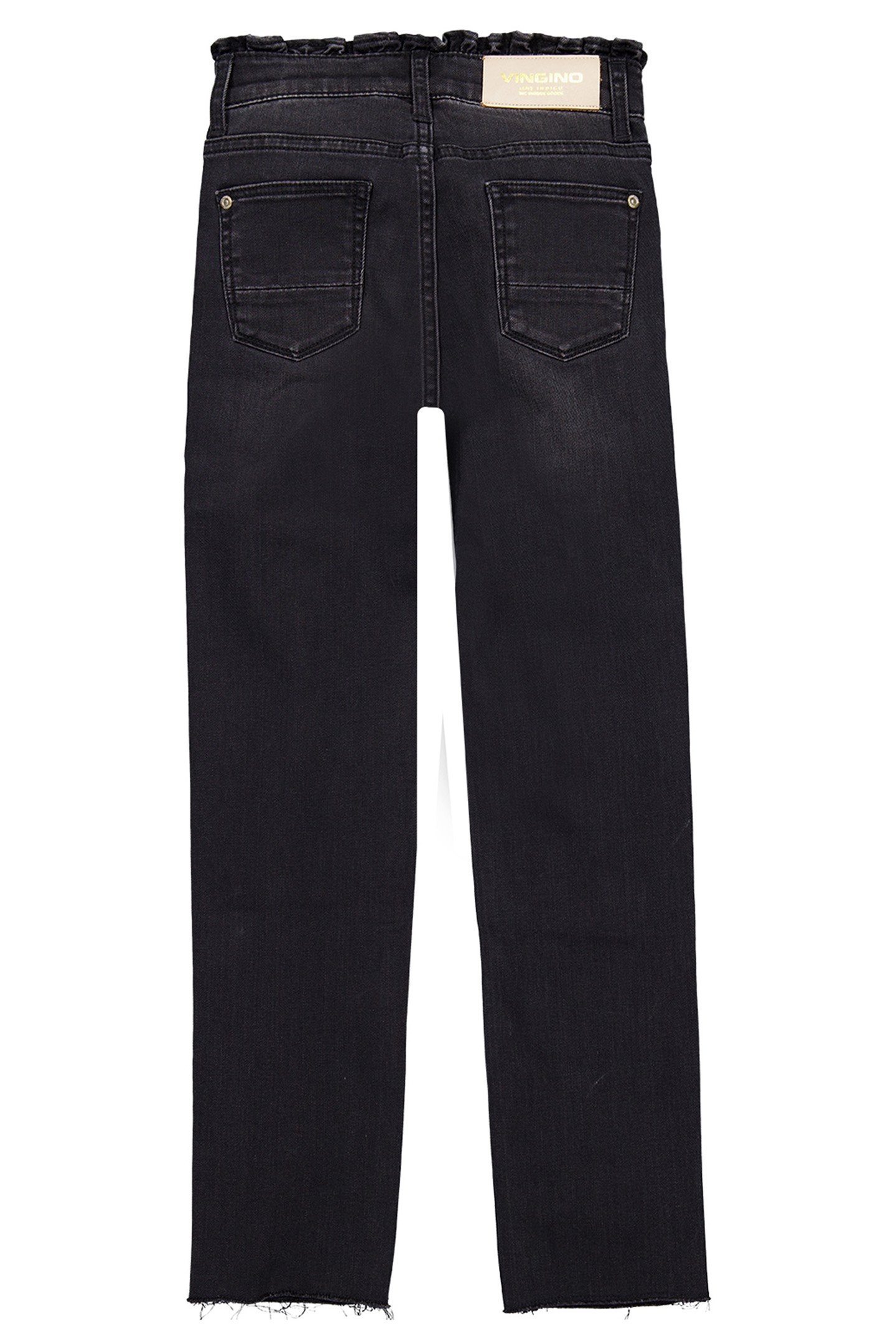 GIRL'S CANDY RUFFLE JEANS BLACK 2