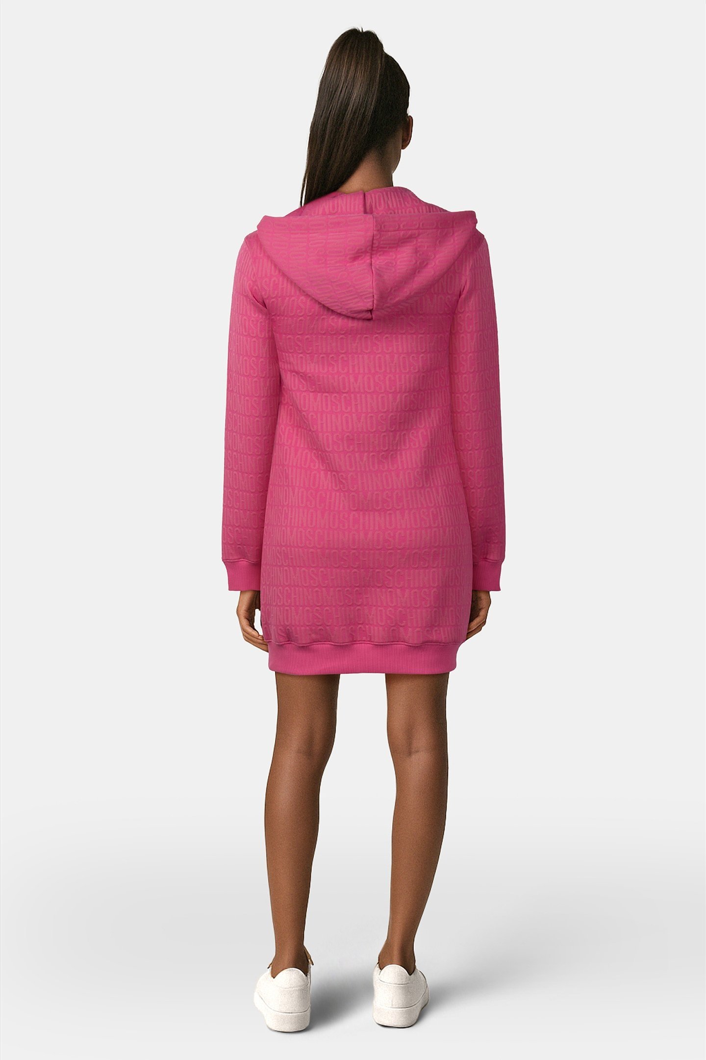 ALLOVER LOGO SWEAT DRESS PINK 2