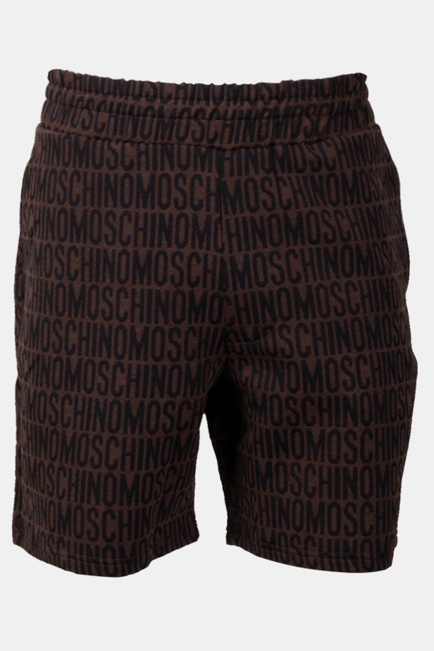 ALLOVER LOGO JACQUARD FLEECE BERMUDA SHORTS BROWN 3