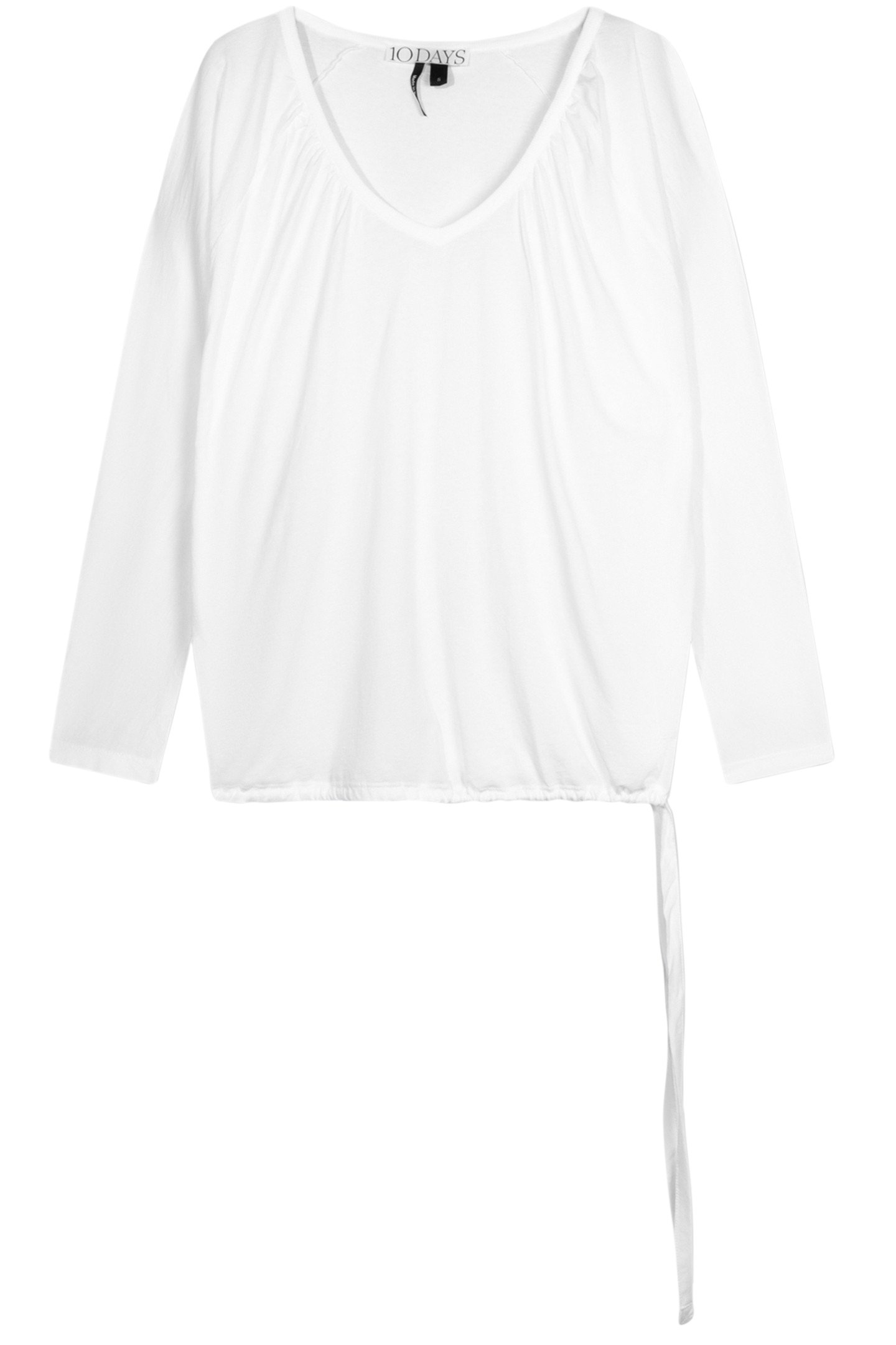 TIE LONG SLEEVE TEE WHITE 4