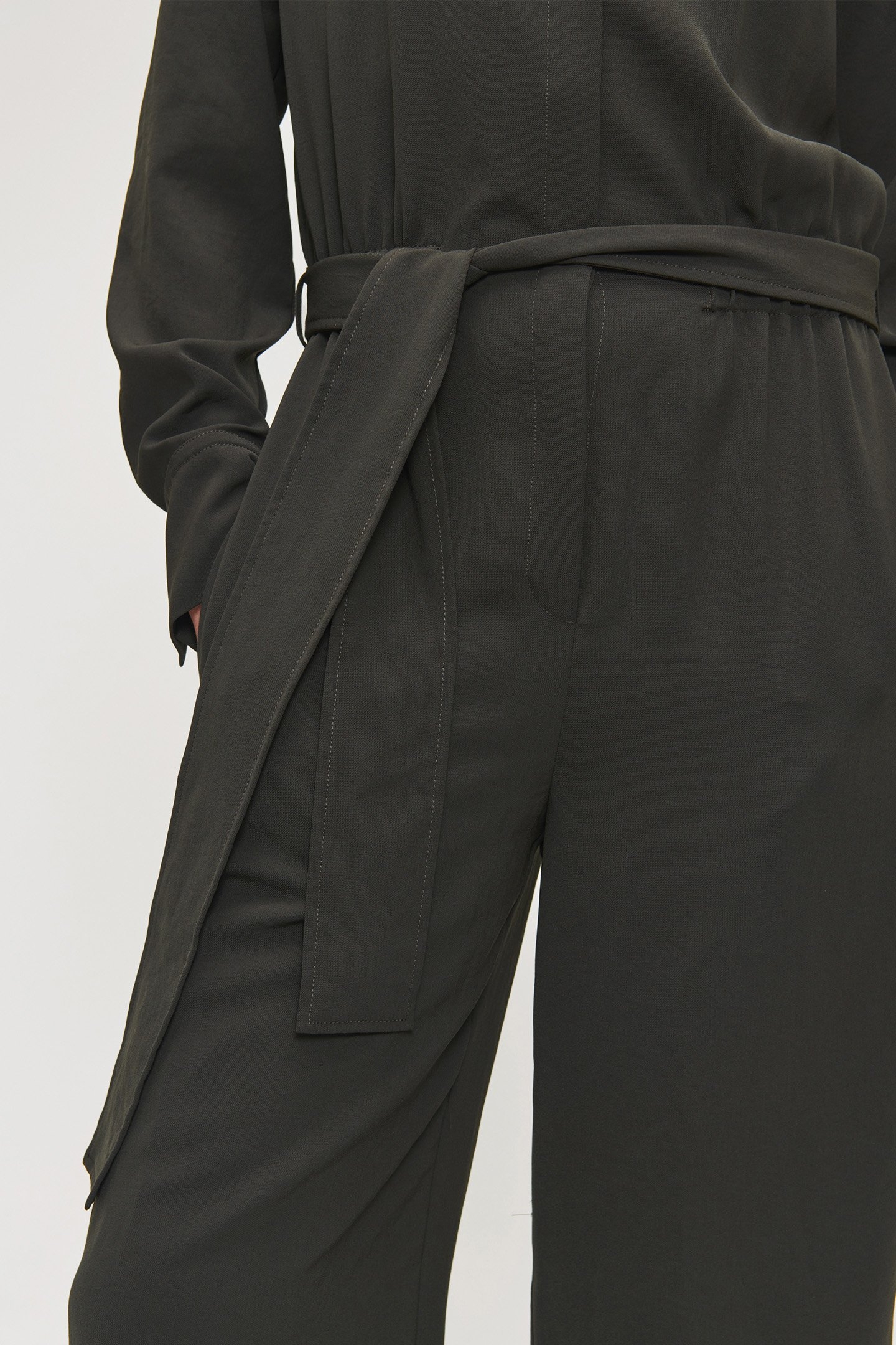 RELAXED FIT JUMPSUIT DARK GREEN 4