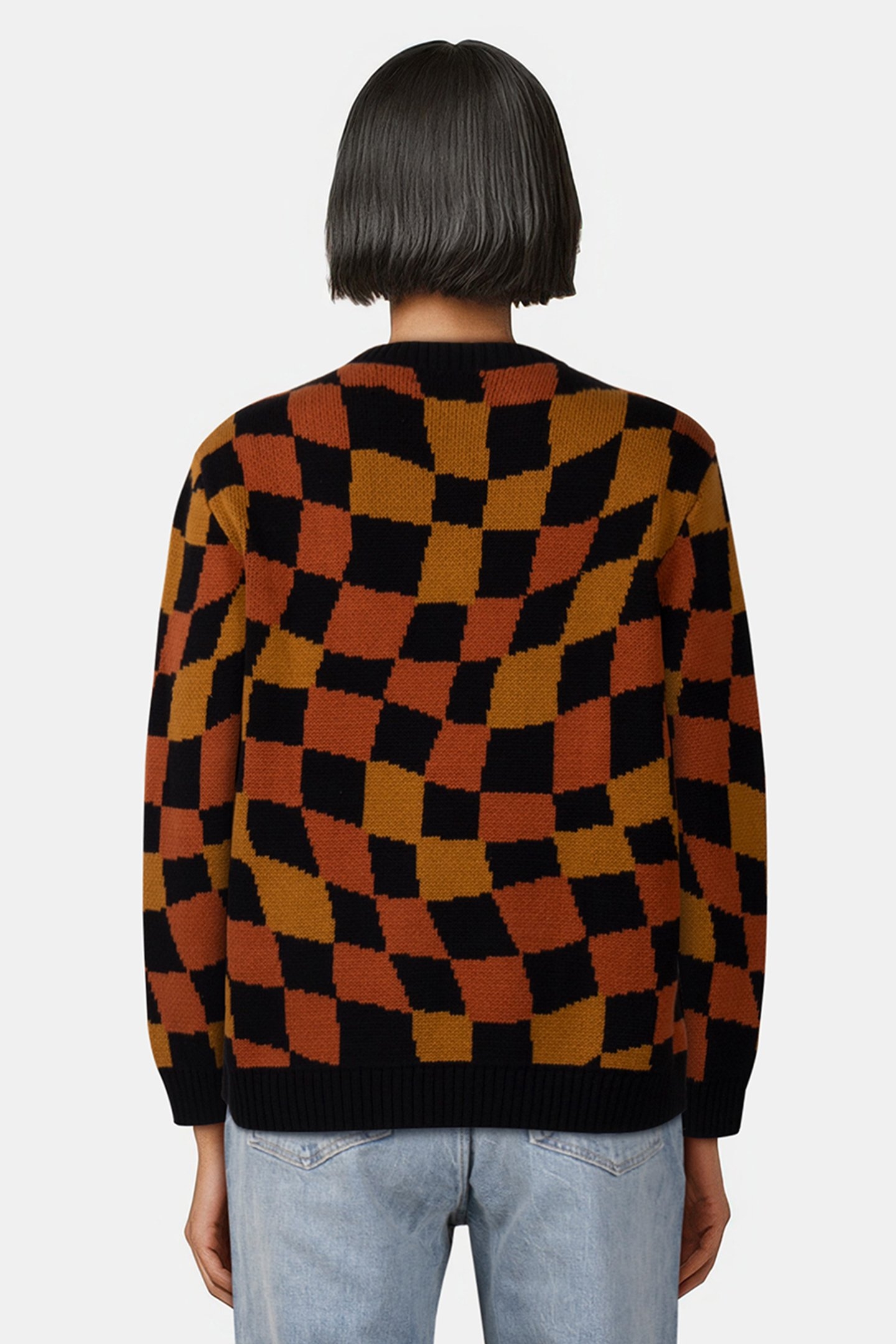 JAGGER SWEATER CARDIGAN AMUSEMENT 66 BLACK/GINGER BREAD 2