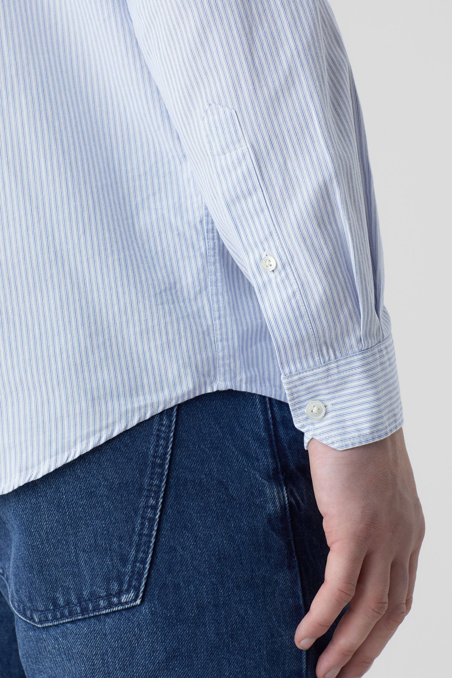 COLLARLESS SHIRT SHIRTS & BLOUSES OCEAN BLUE 6