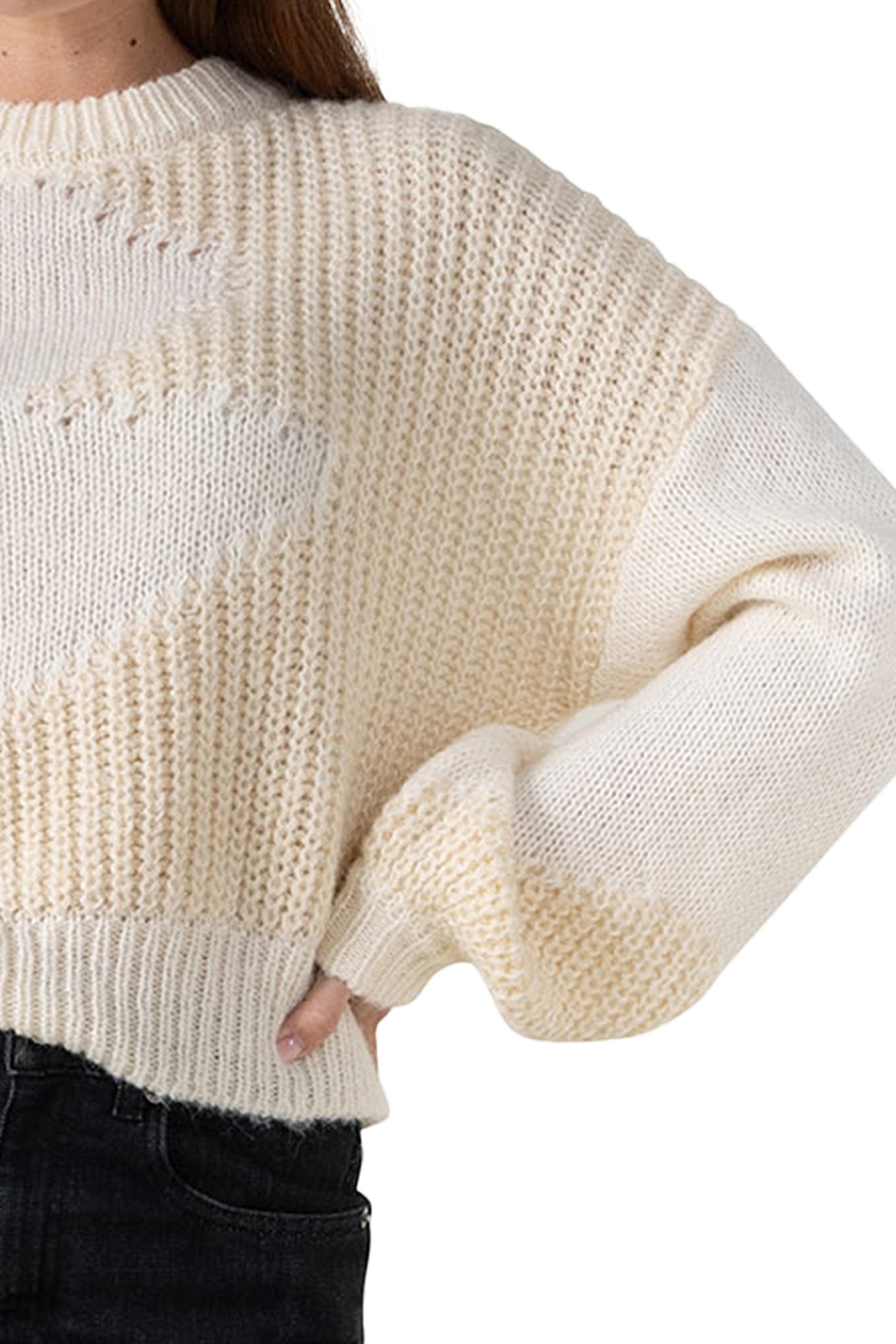 CASSY KNITTED PULL LONG SLEEVE EGG WHITE 4