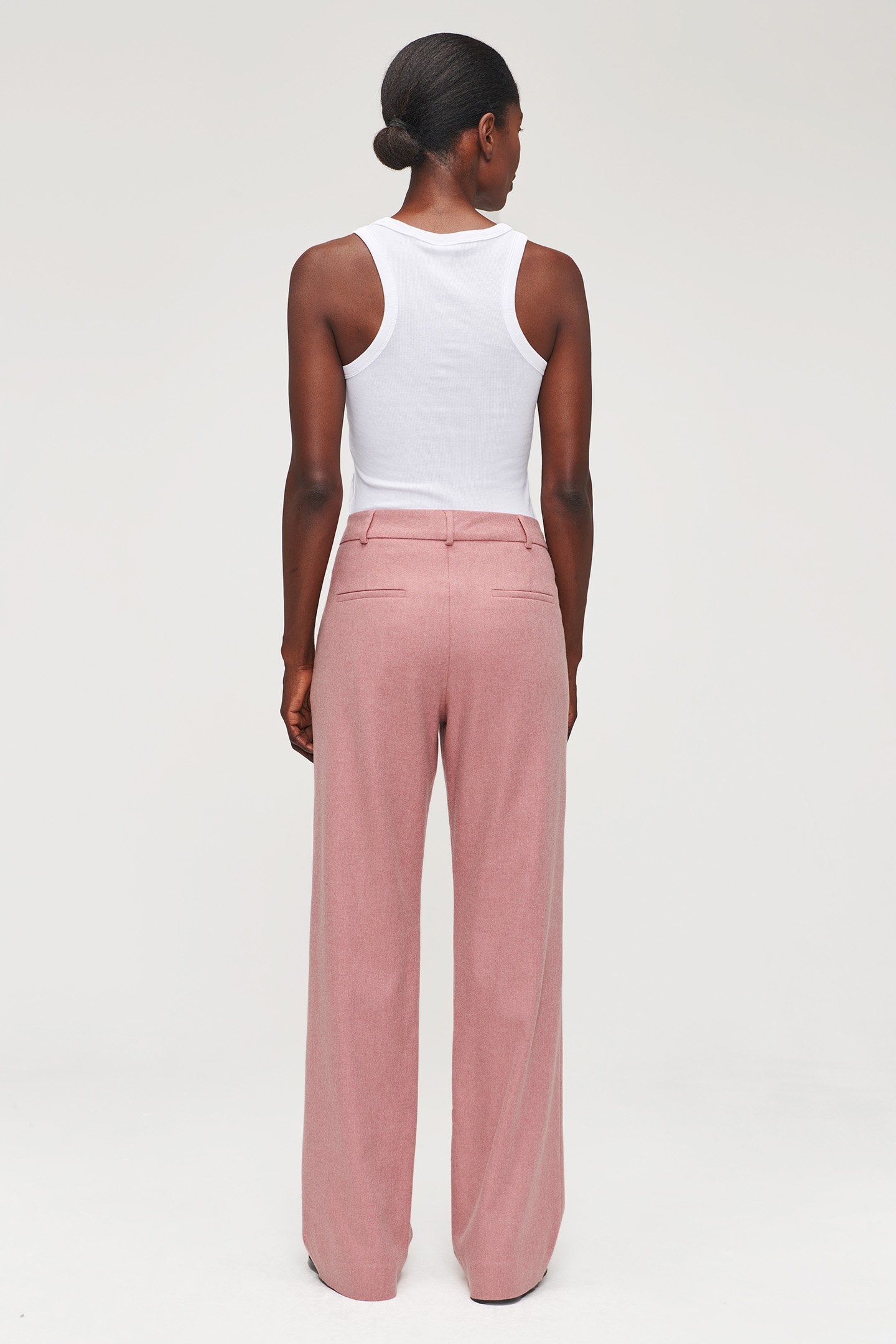RELAXED FLANNEL PANTS CASHMERE ROSE 4