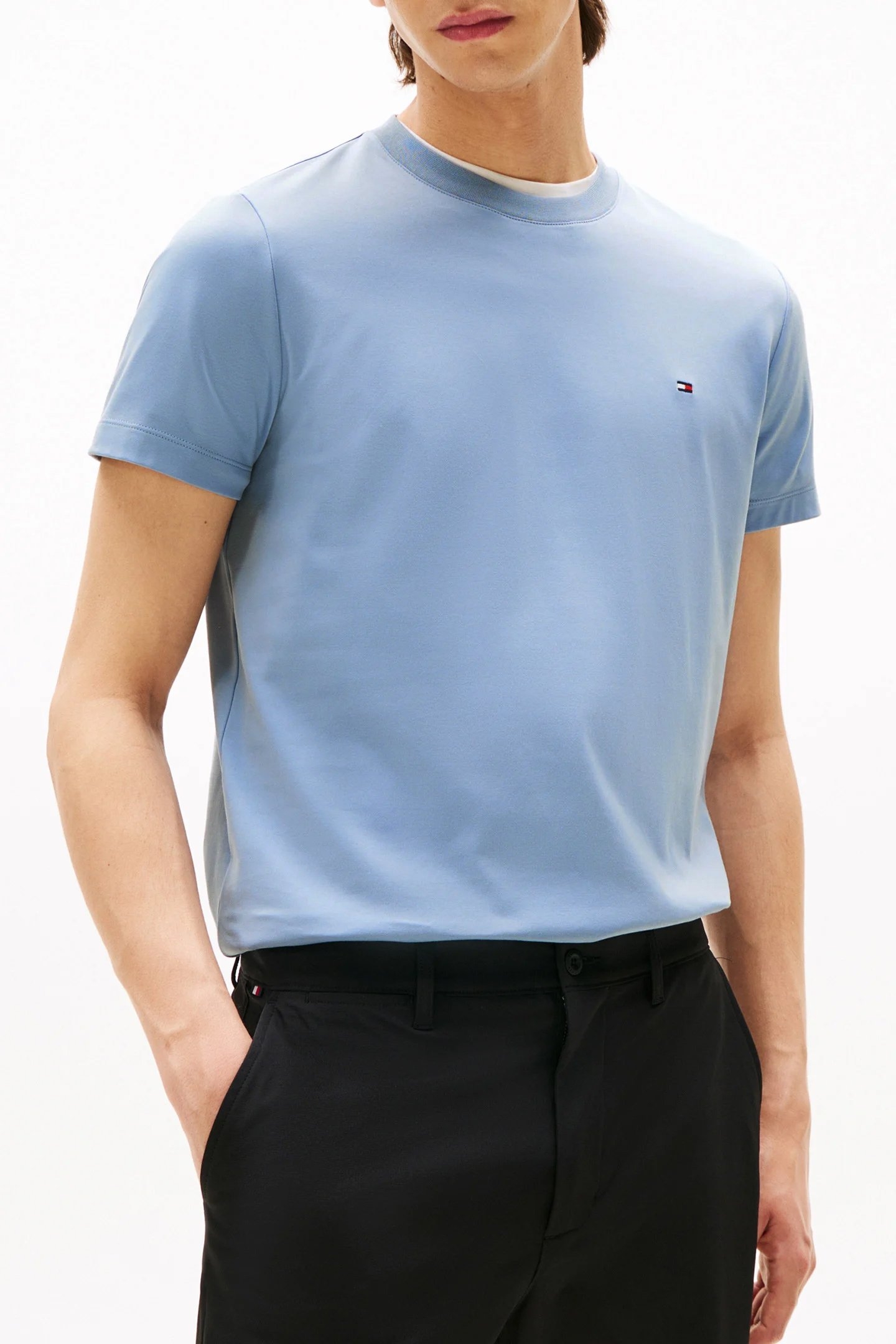 LUXURY INTERLOCK TEE BRISK BLUE 1