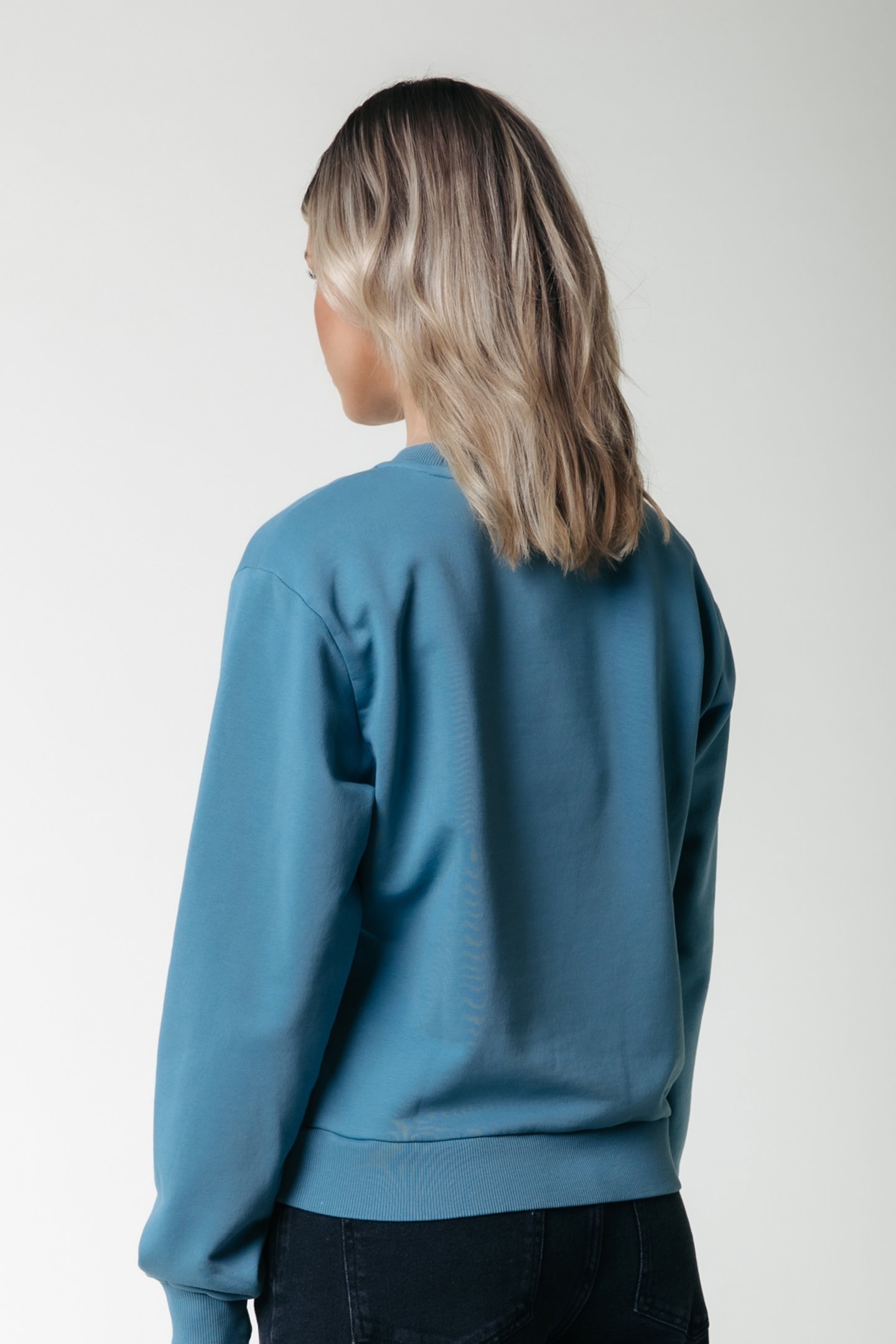 UNI LABEL RELAXED SWEAT SOFT PETROL 2