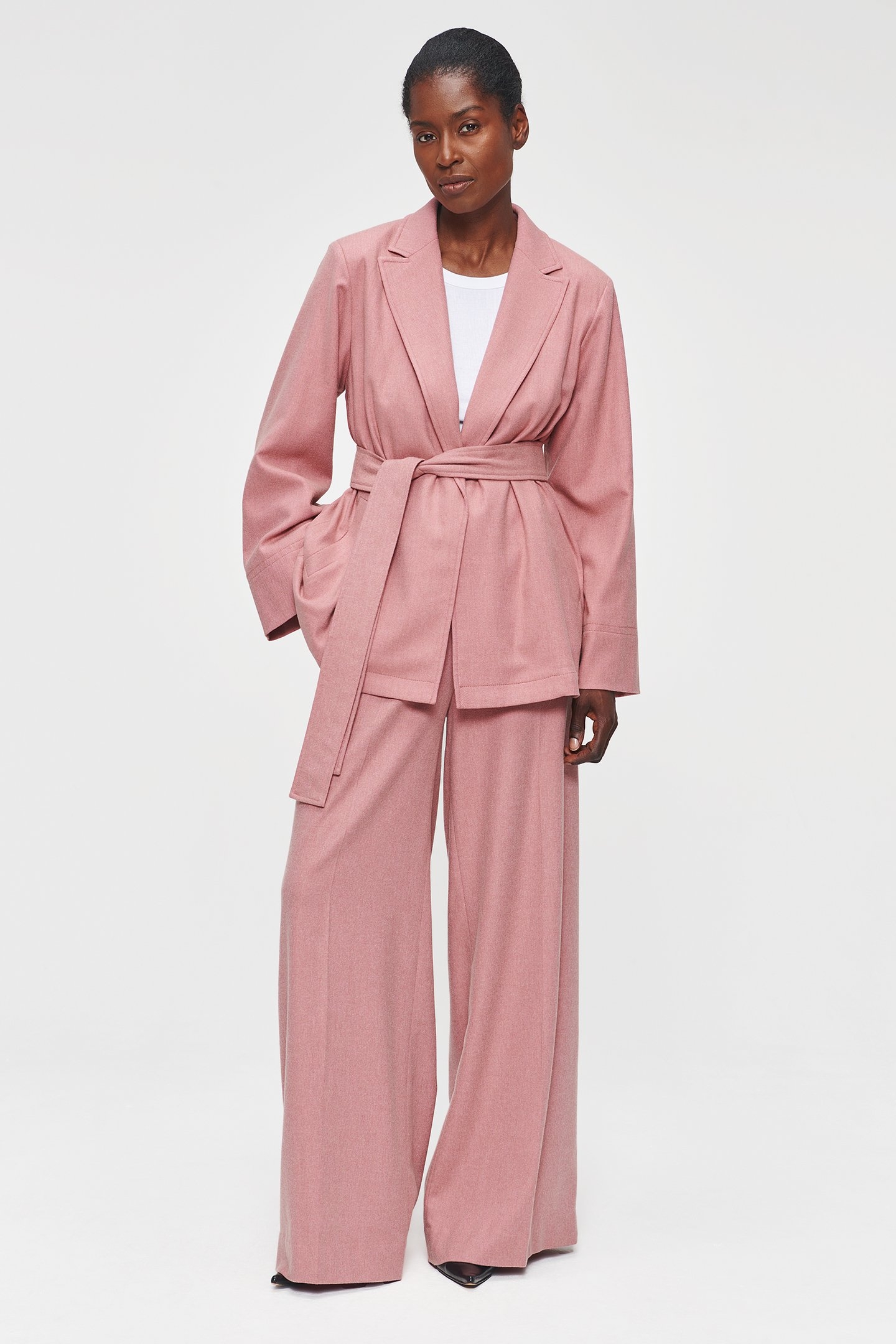 RELAXED FLANNEL JACKET CASHMERE ROSE 6