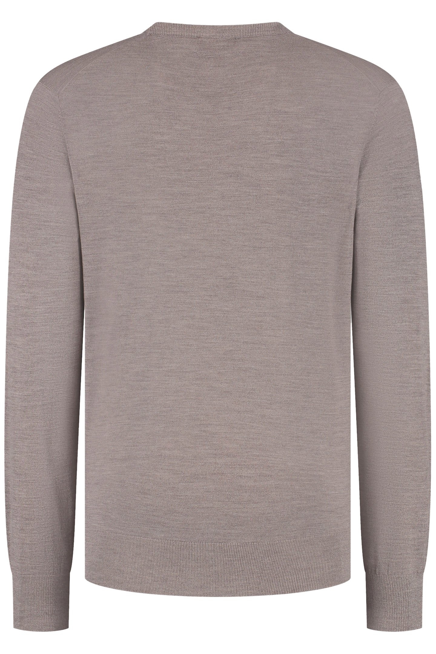 CREW NECK 100% MERINO OAK BROWN 3