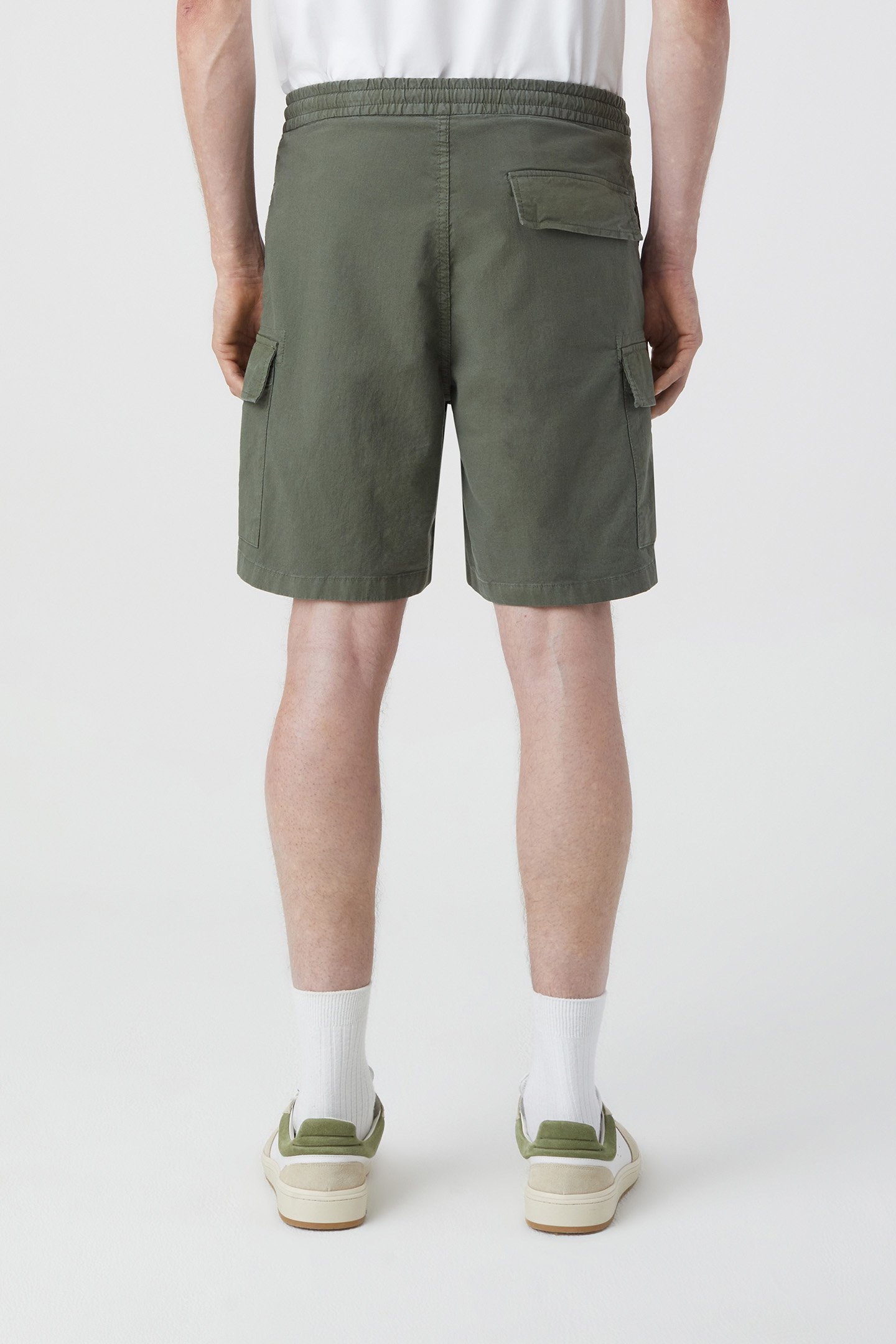 DRAWSTRING CARGO SHORTS SHORTS CHARD GREEN 2