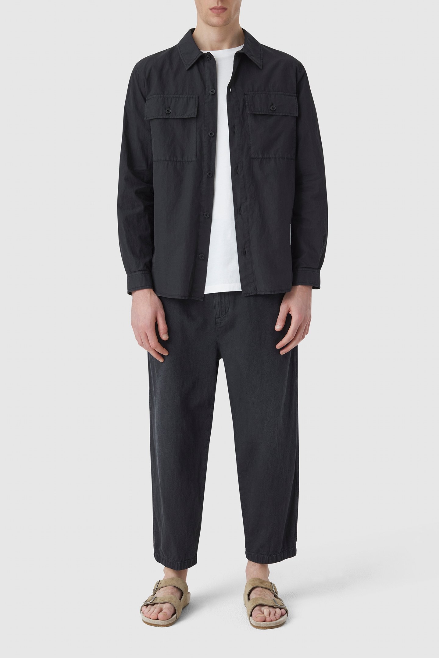 UTILITY SHIRT W/ ELBOW PATCHES SHIRTS & BLOUSES BLACK 3