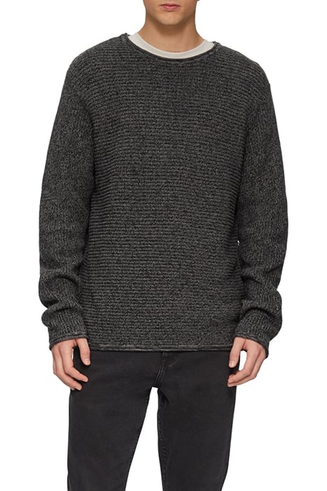 S.OLIVER-QS PULLOVER GREY/BLACK 1