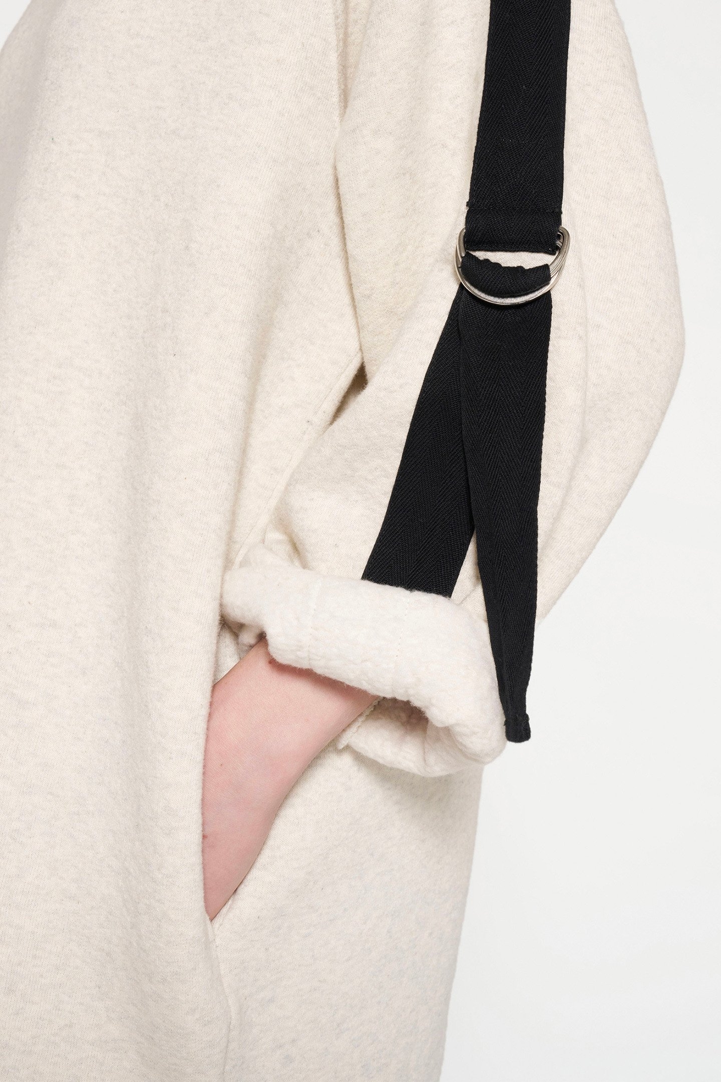 BELTED RAGLAN DRESS SOFT WHITE MELEE 7