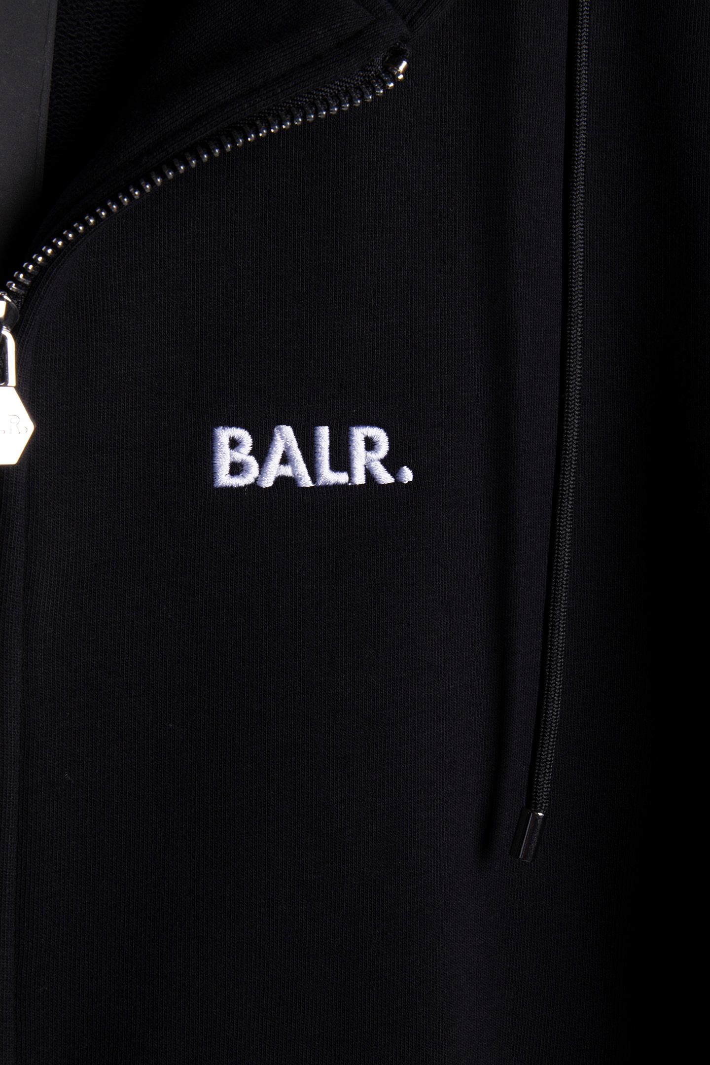 B-TAPE ZIP THROUGH HOODIE JET BLACK 4