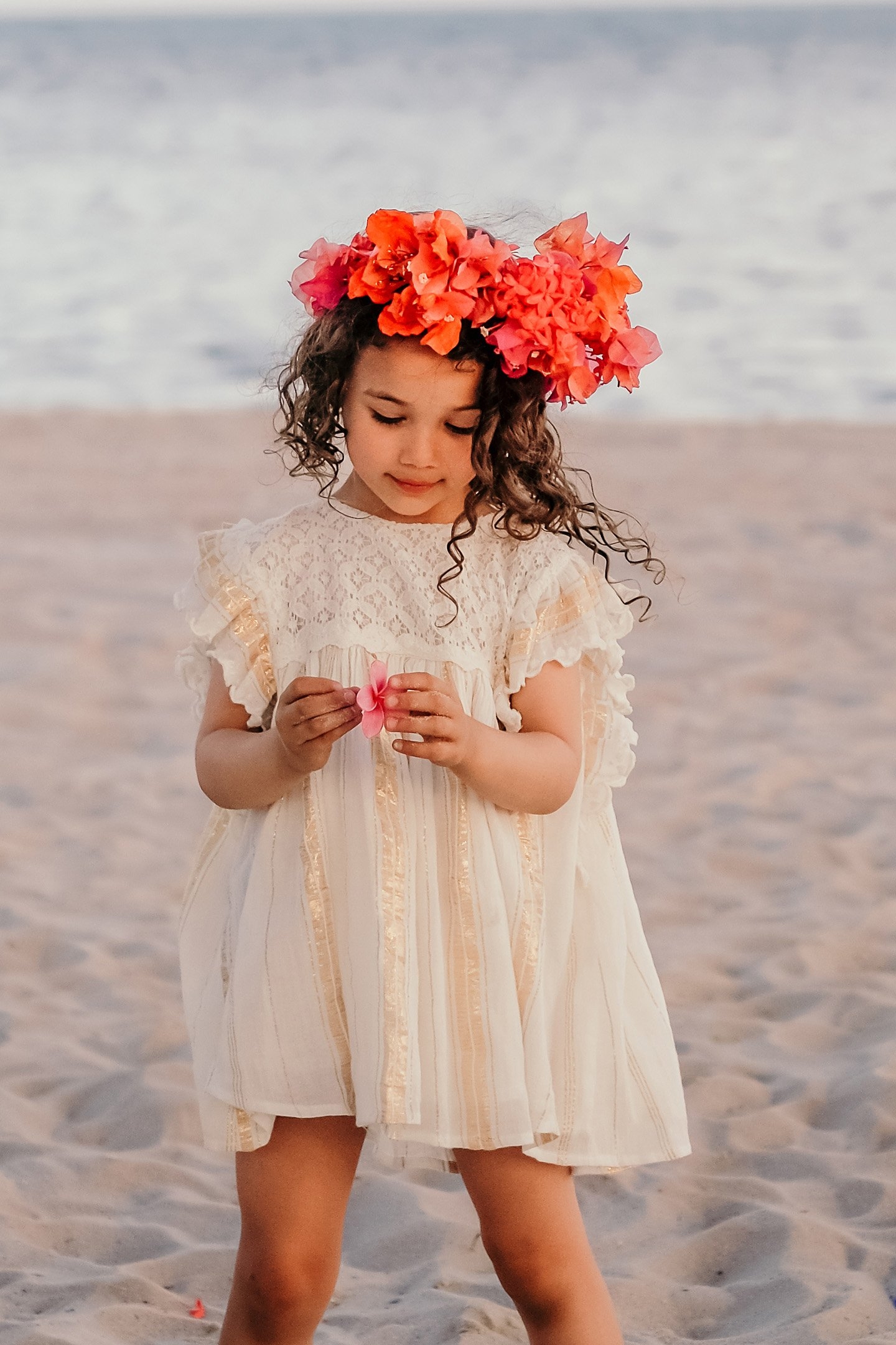 DRESS LYKA WHITE & GOLD STRIPES 1