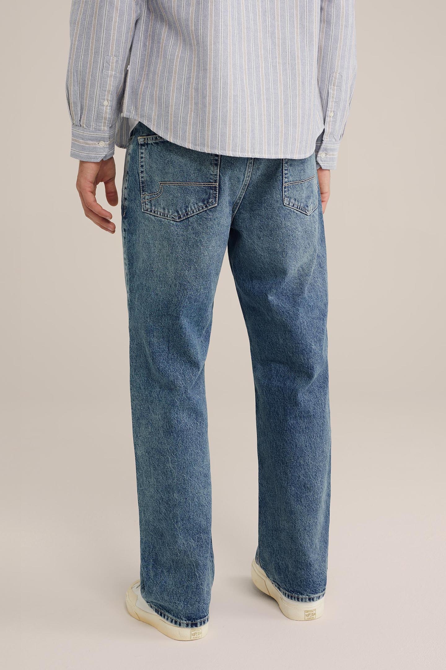 5-POCKET MID WAIST DARK BLUE 2