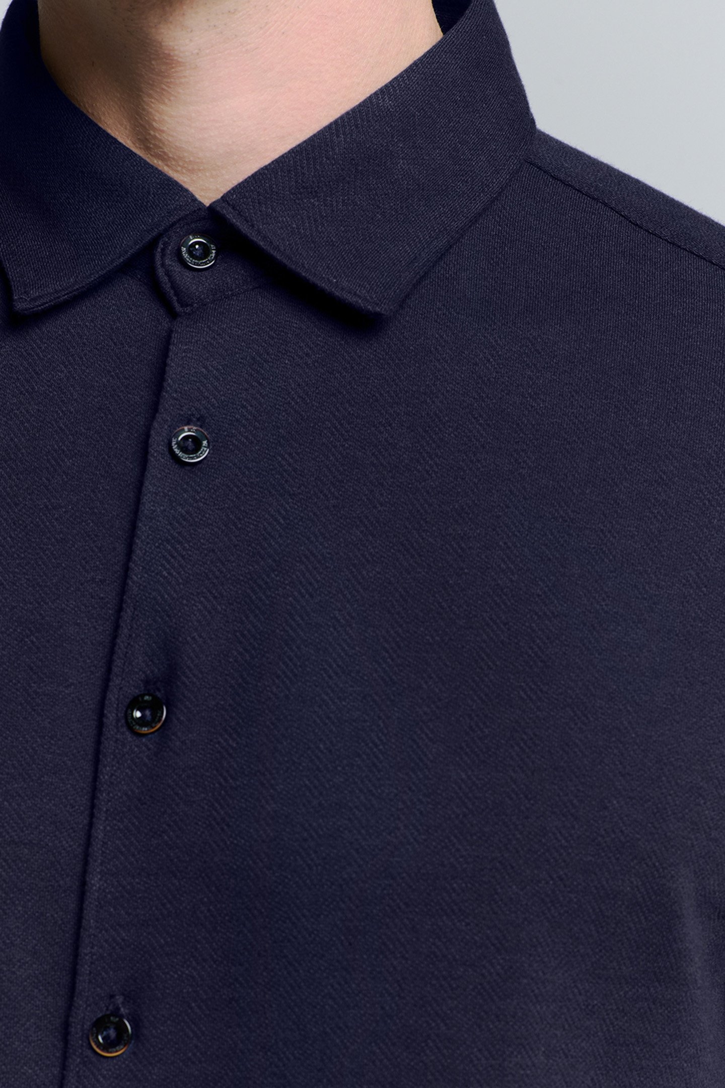 SHIRT JERSEY MELANGE STRETCH BLUEBERRY 7