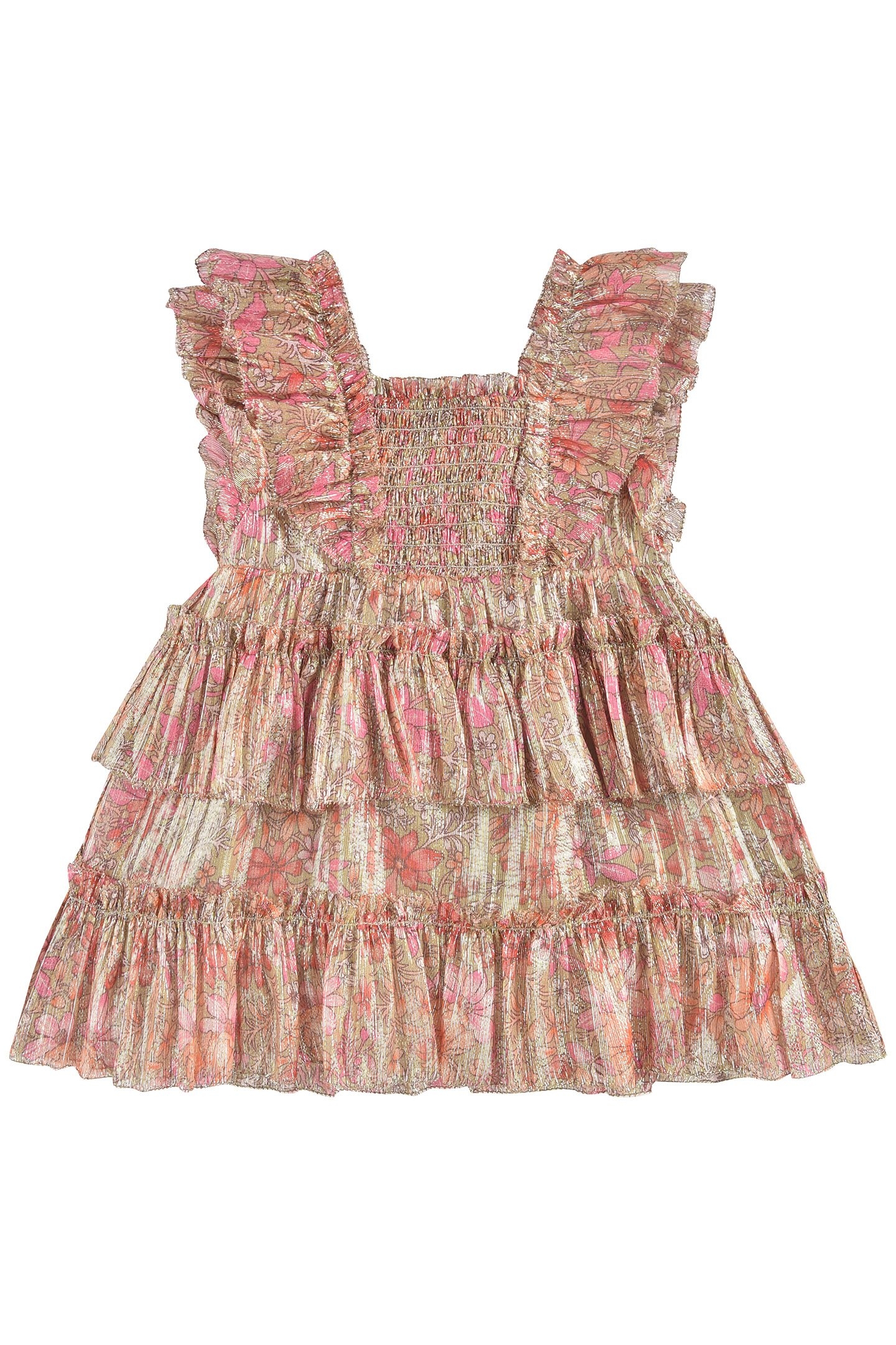 DRESS OCEANE KHAKI MULTI FLOWERS 1