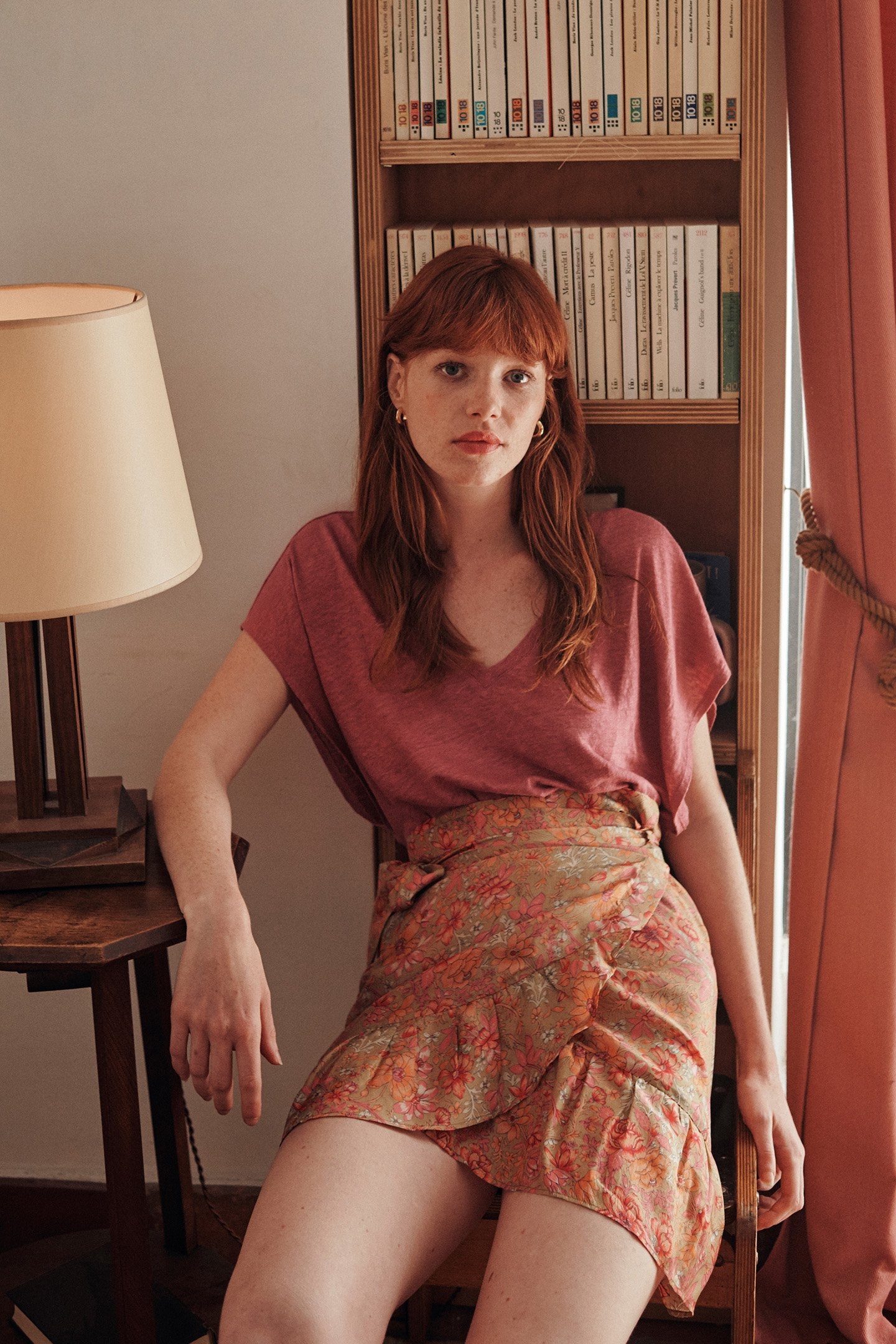 SKIRT ISADORA KHAKI MULTI FLOWERS 2